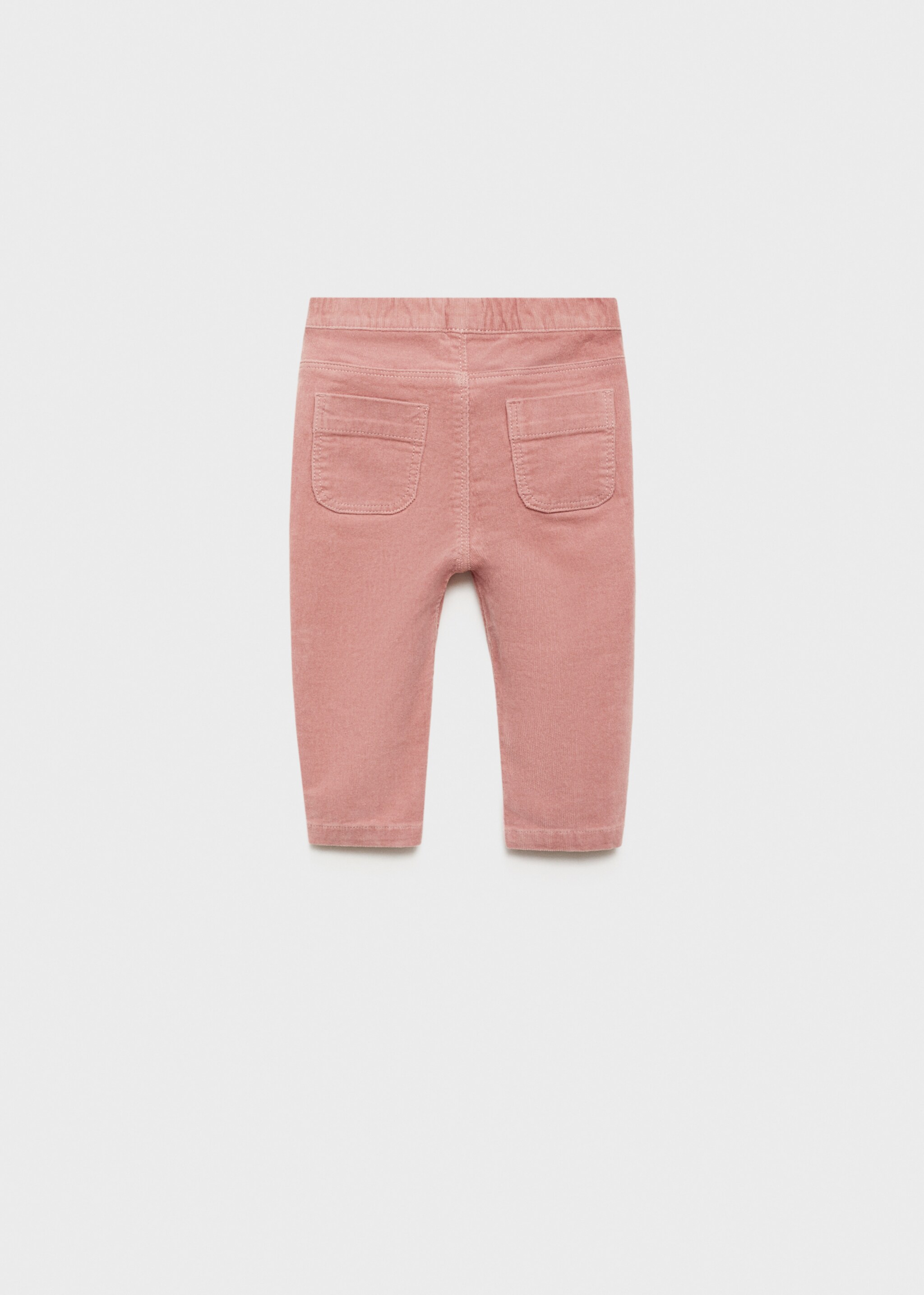 Corduroy trousers - Reverse of the article, Pink. Ref: 77036344-00.