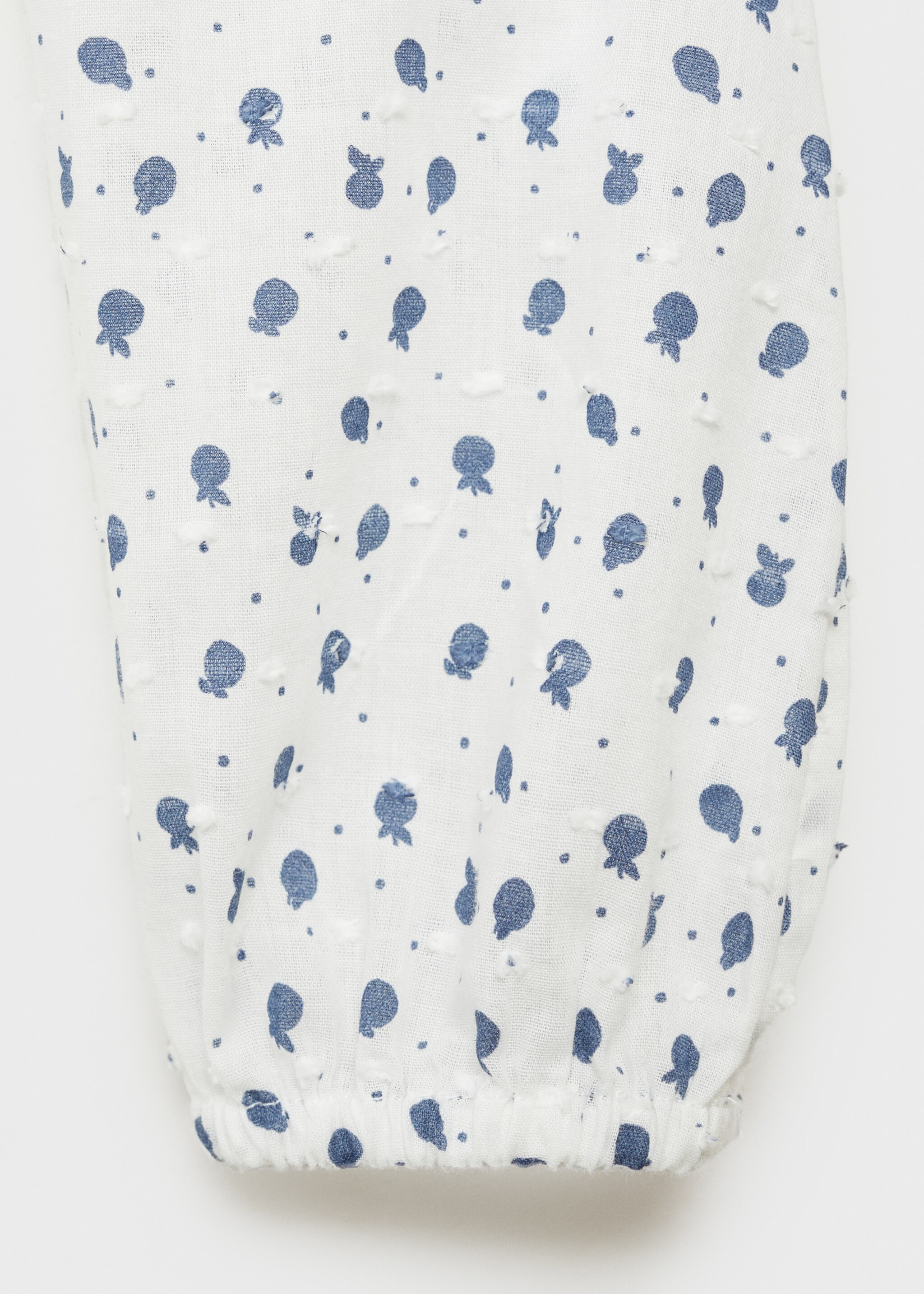 Printed blouse with babydoll collar - Details of the article 0