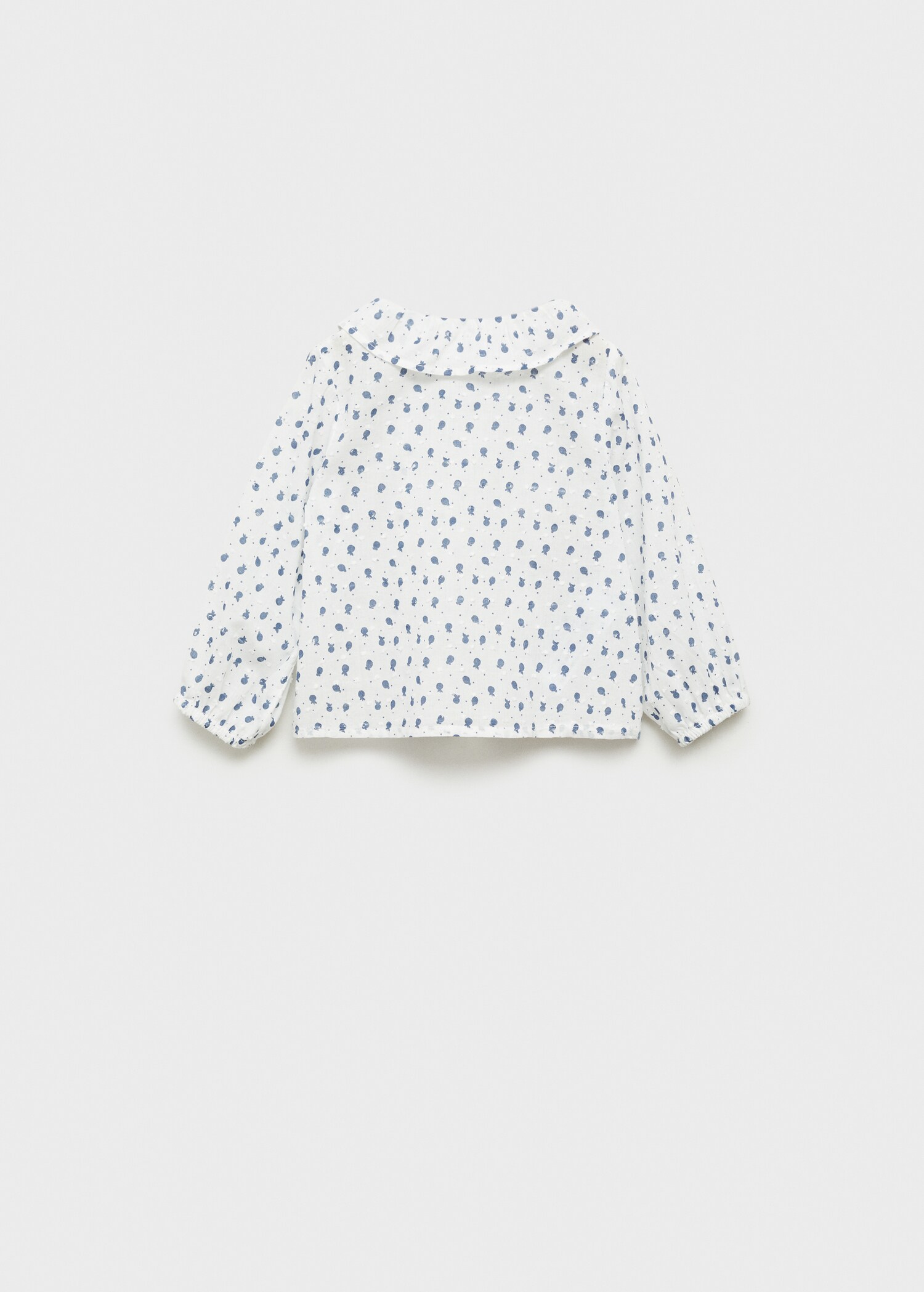 Printed blouse with babydoll collar - Reverse of the article