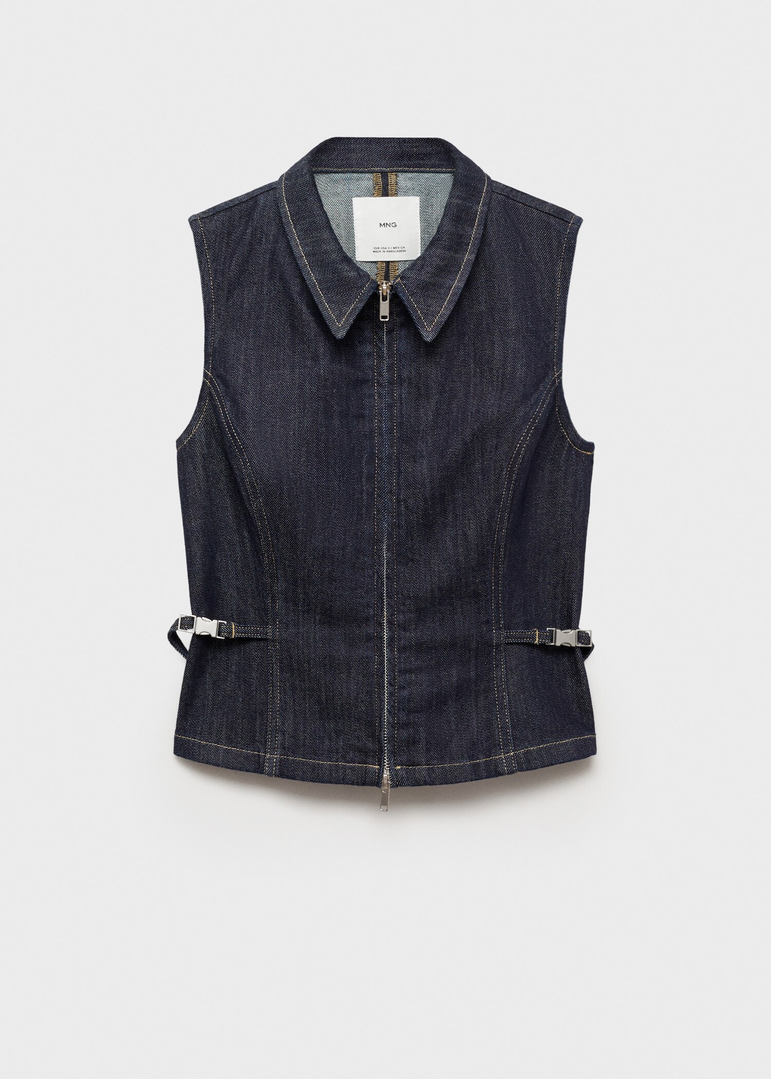 Denim top with metallic detail - Article without model