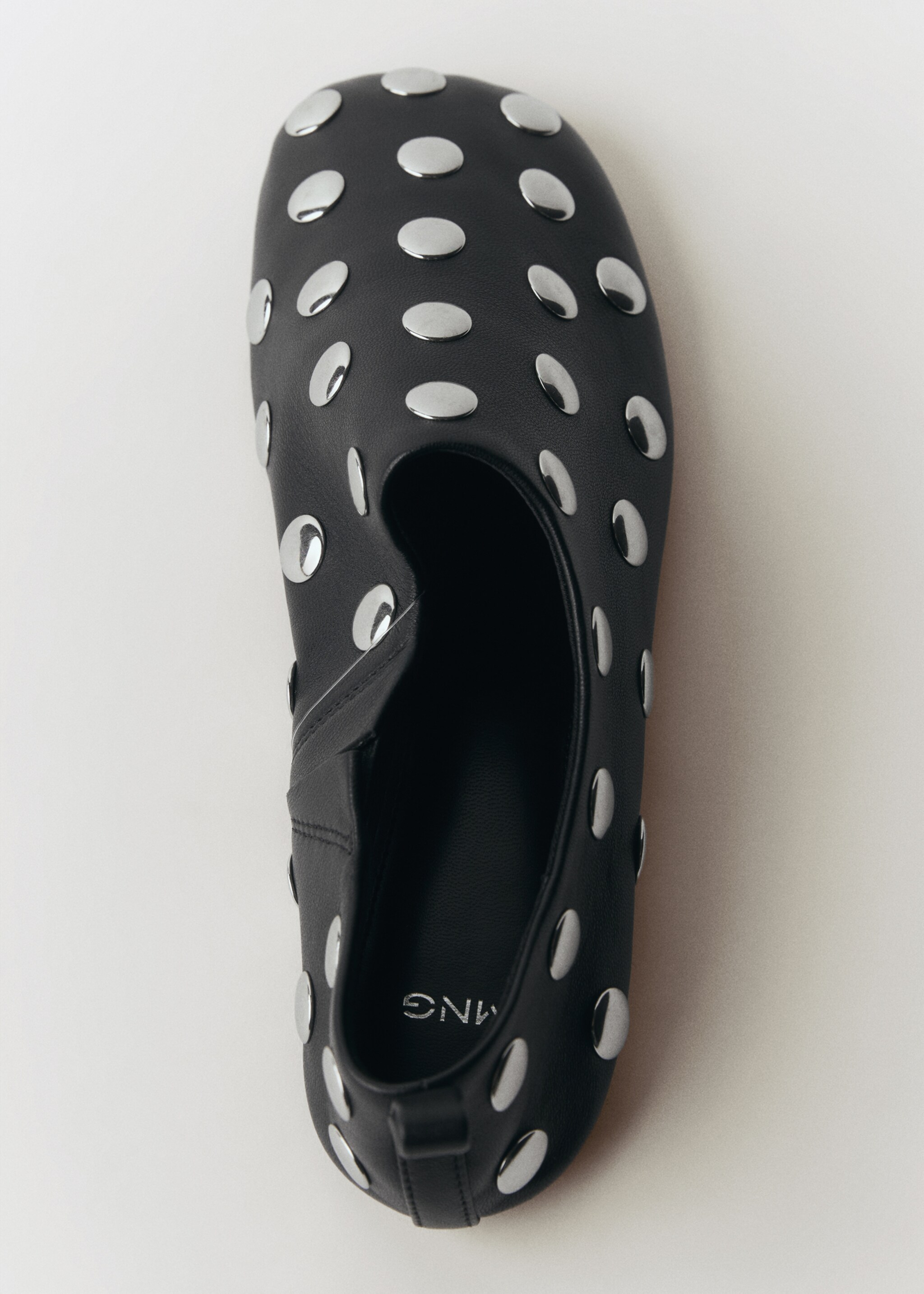 Leren schoenen met studs - Detail van het artikel 3, Zwart. Ref: 77036351-00.