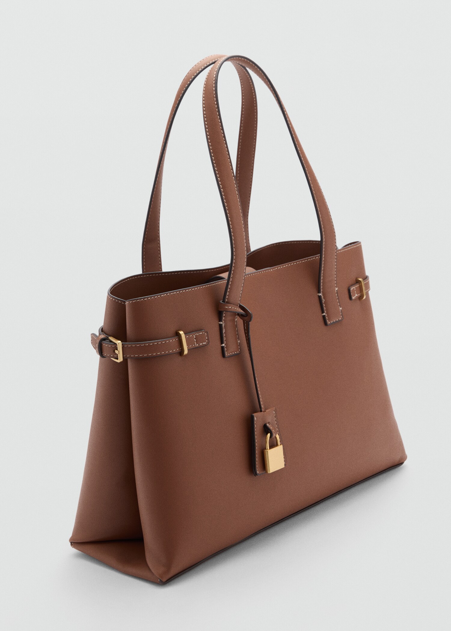 Shopper bag with padlock - Medium plane