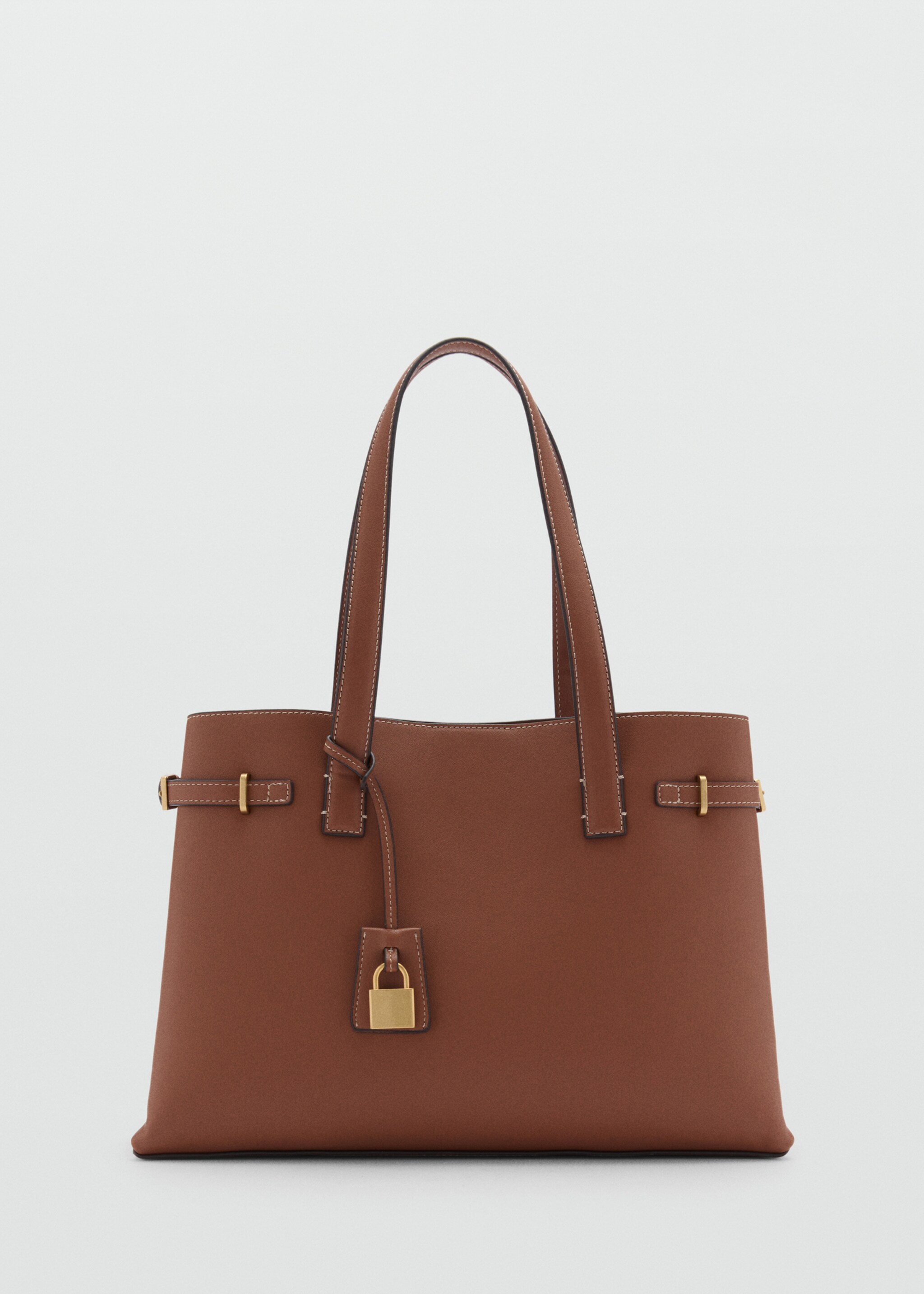 Shopper bag with padlock - Article without model, Leather. Ref: 77036353-00.