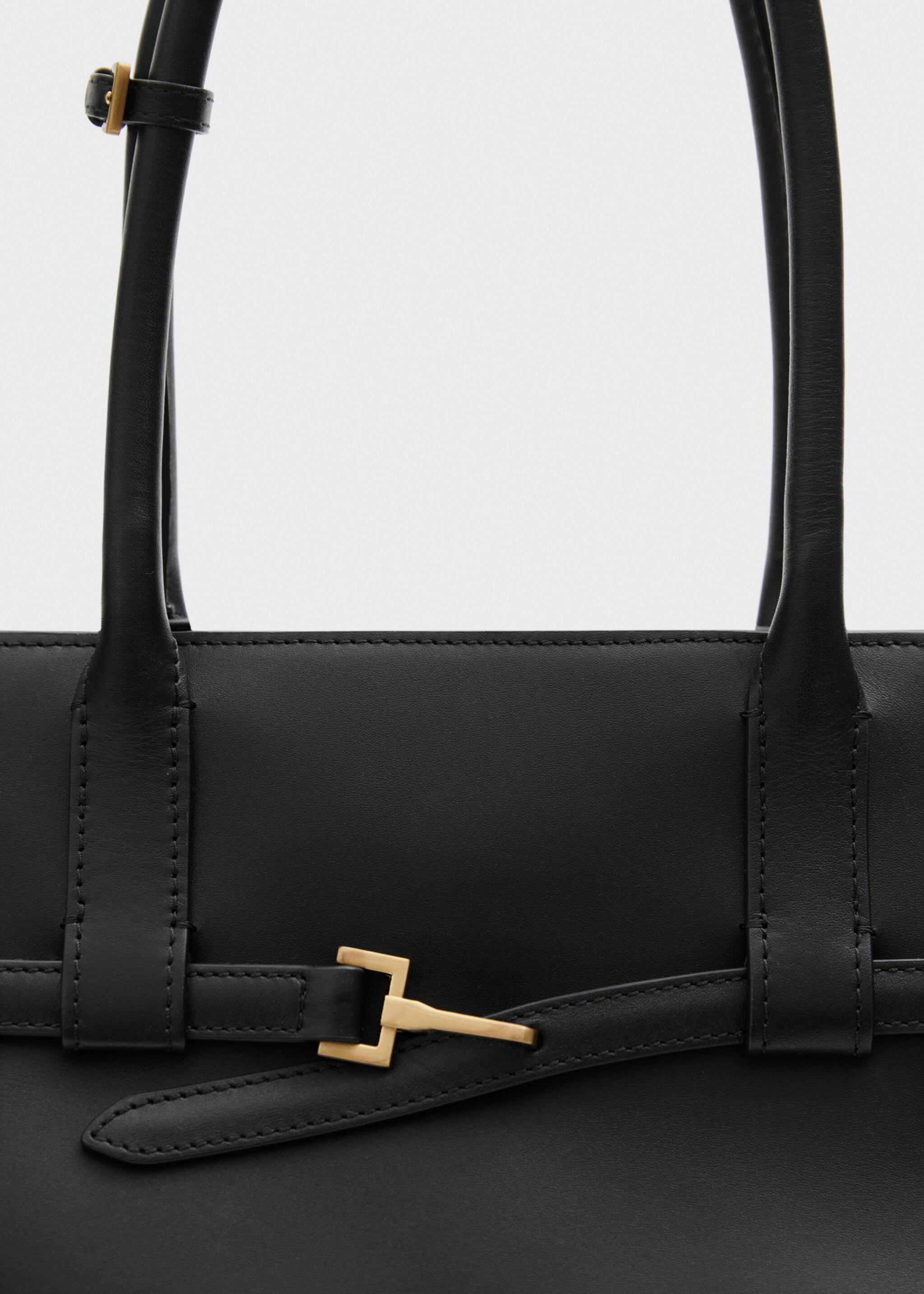 Bossa shopper pell sivella - Detall de l'article 1, Negre. Ref: 77036359-00.