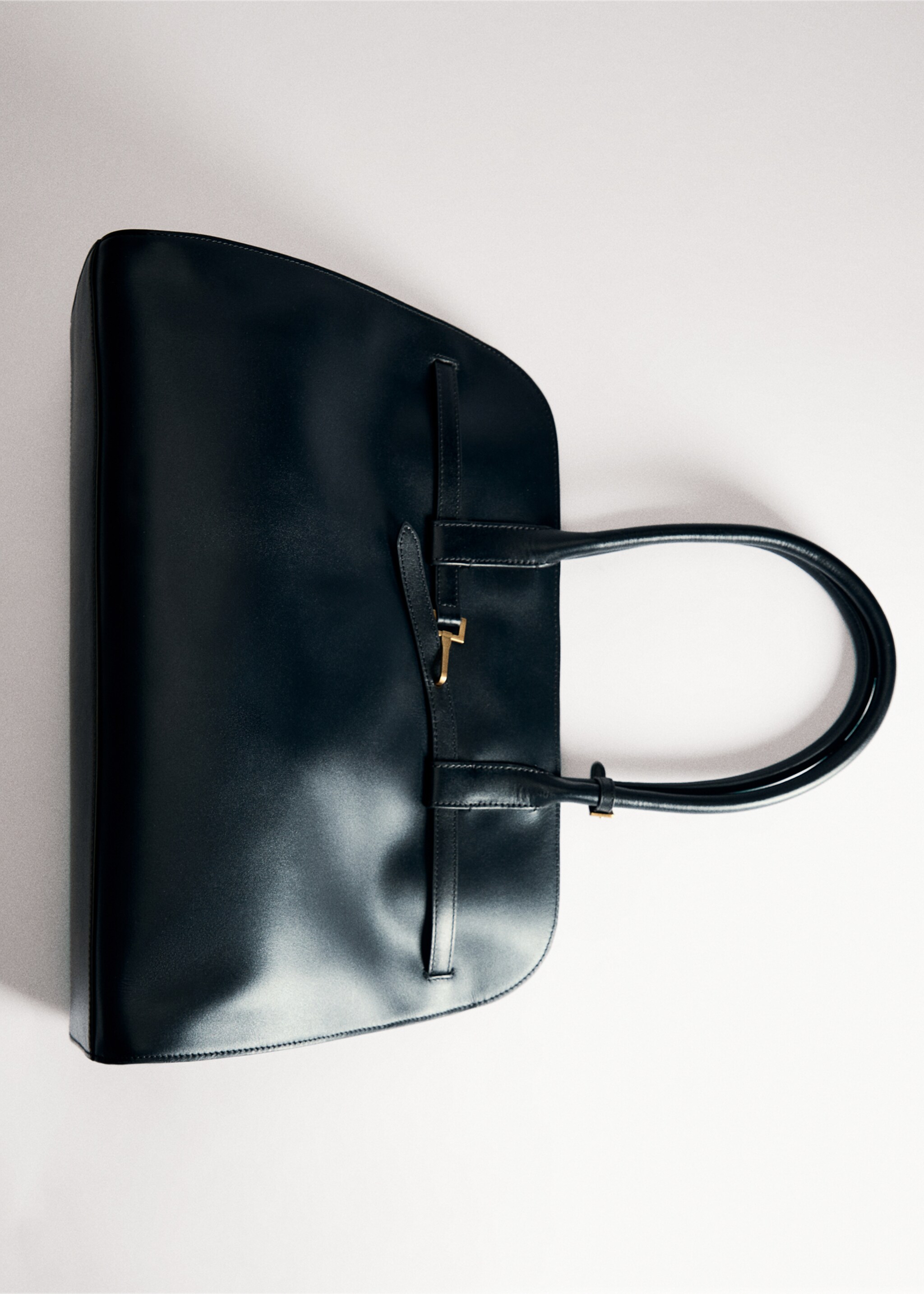 Bossa shopper pell sivella - Detall de l'article 5, Negre. Ref: 77036359-00.