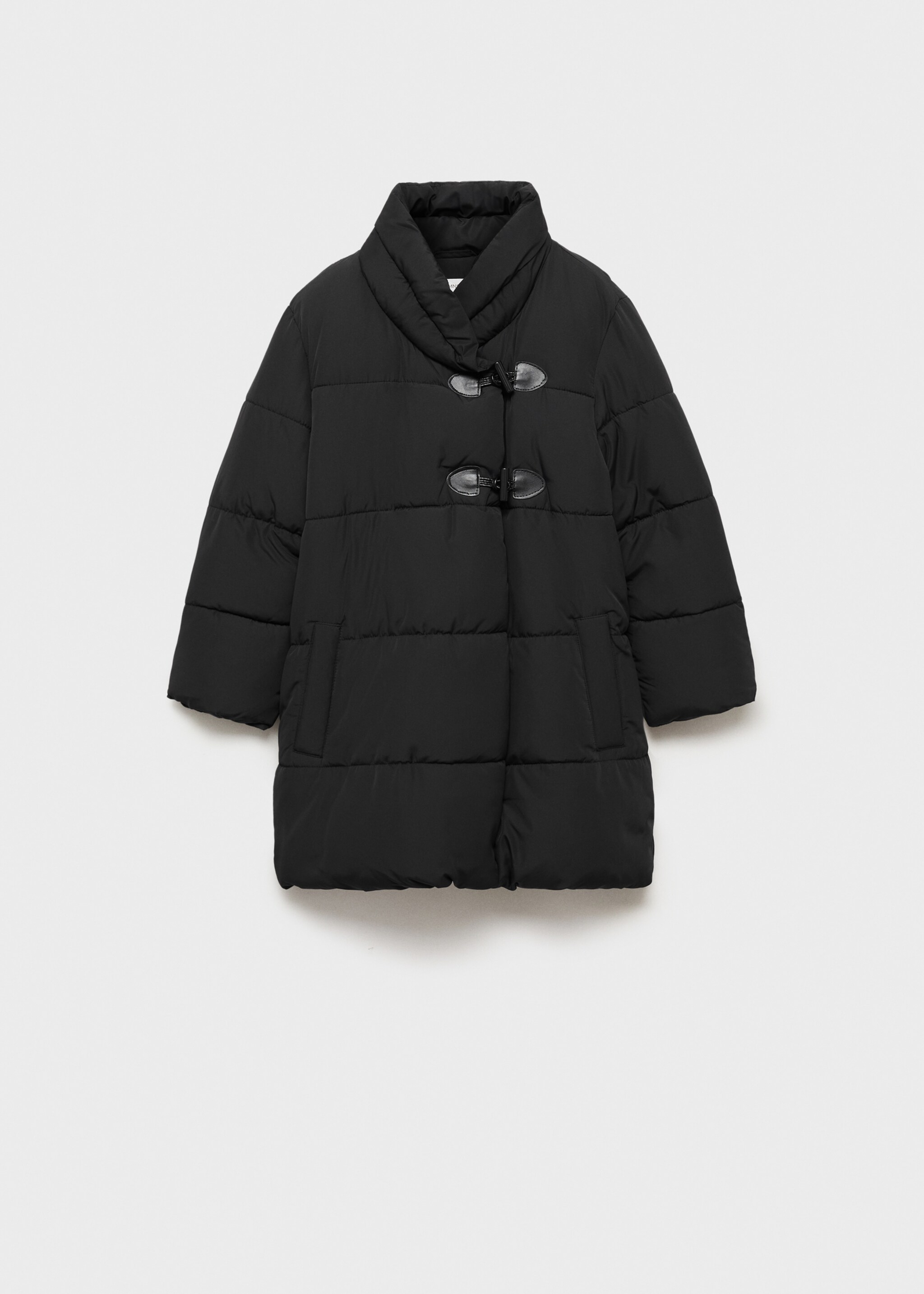 Anorak matelassé boutons - Article sans modèle, Noir. Ref: 77036720-00.
