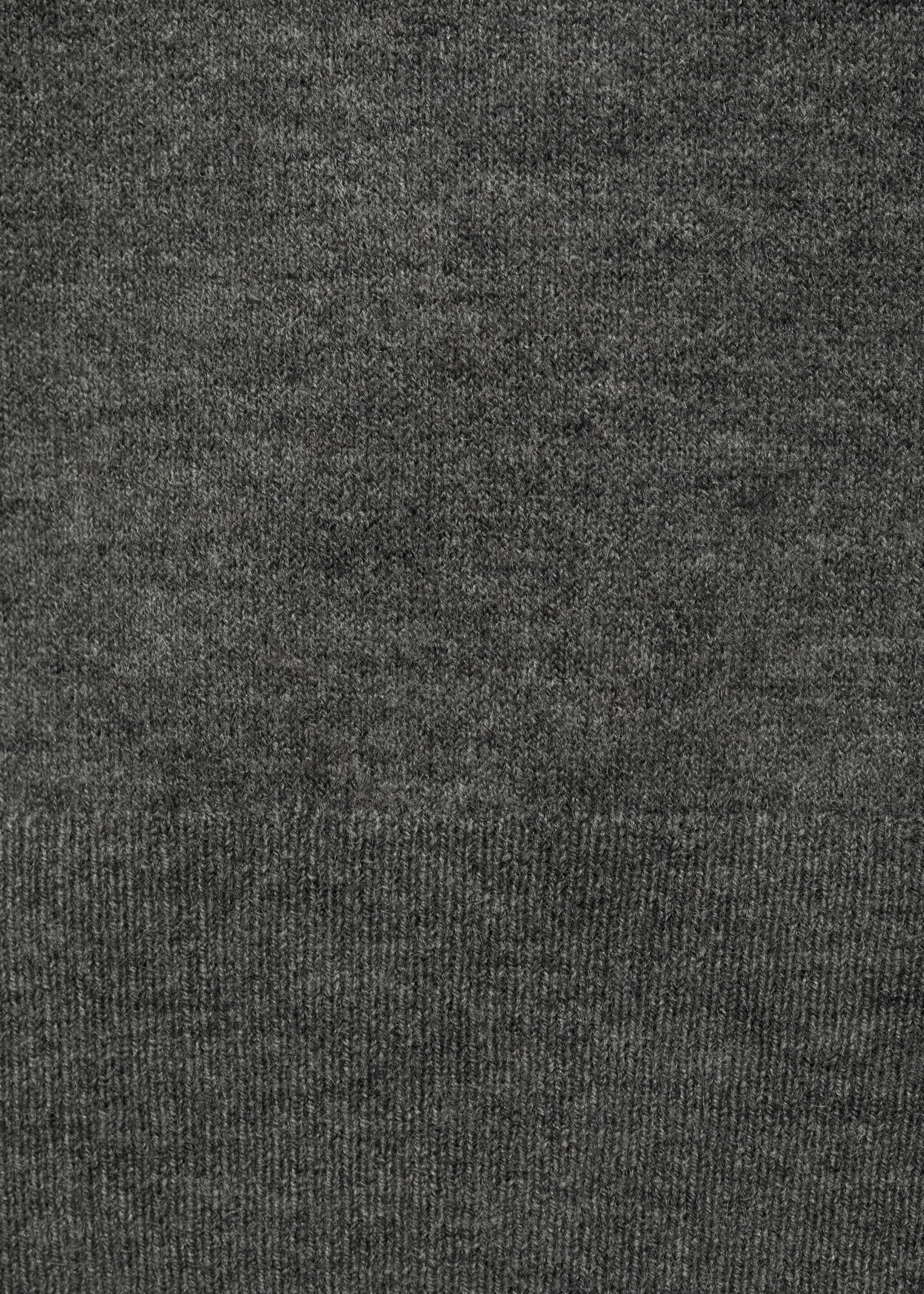 Straight round-neck sweater - Details of the article 0, Dark Heather Grey. Ref: 77036723-00.