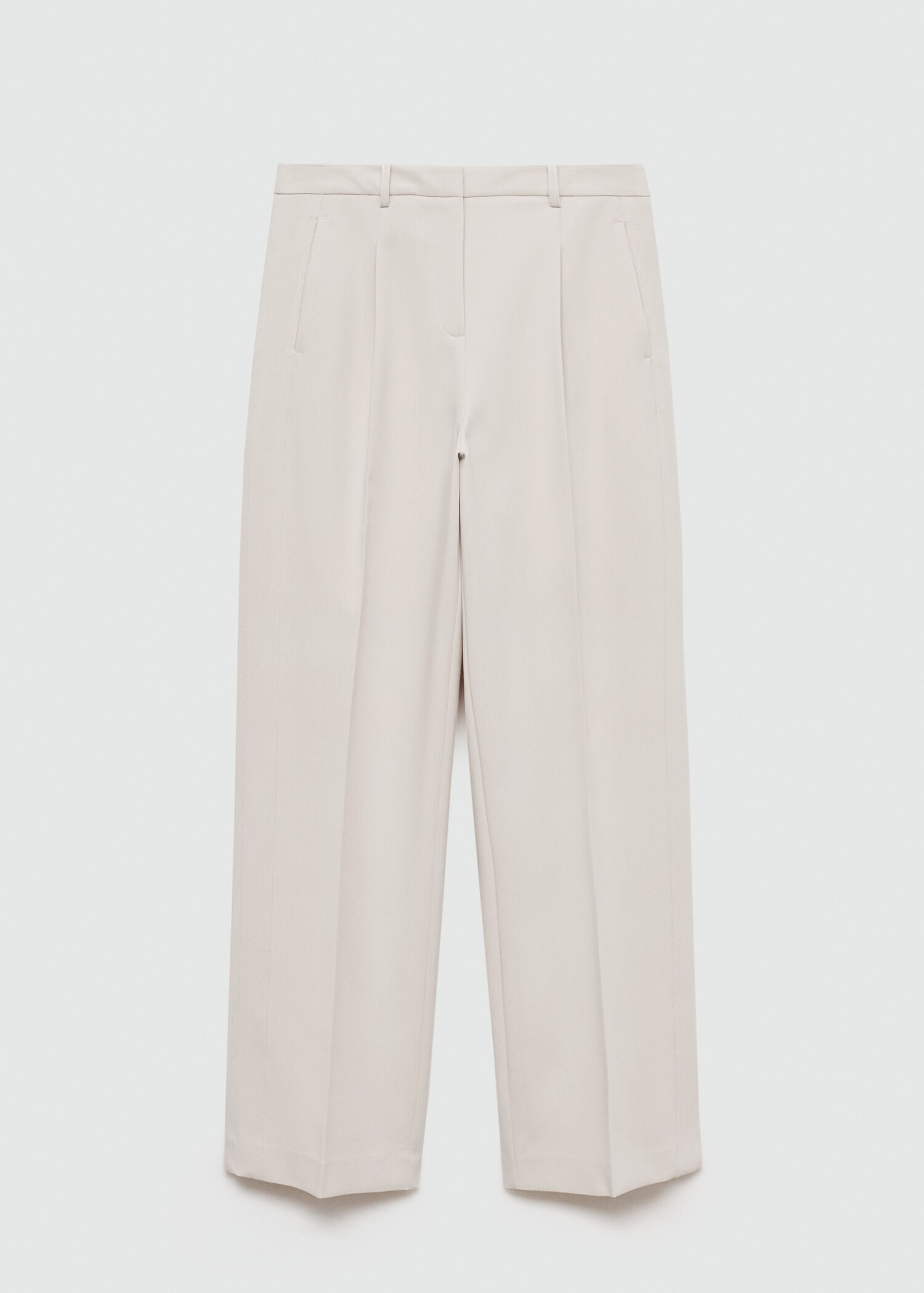 Straight-fit pleated trousers - Article without model