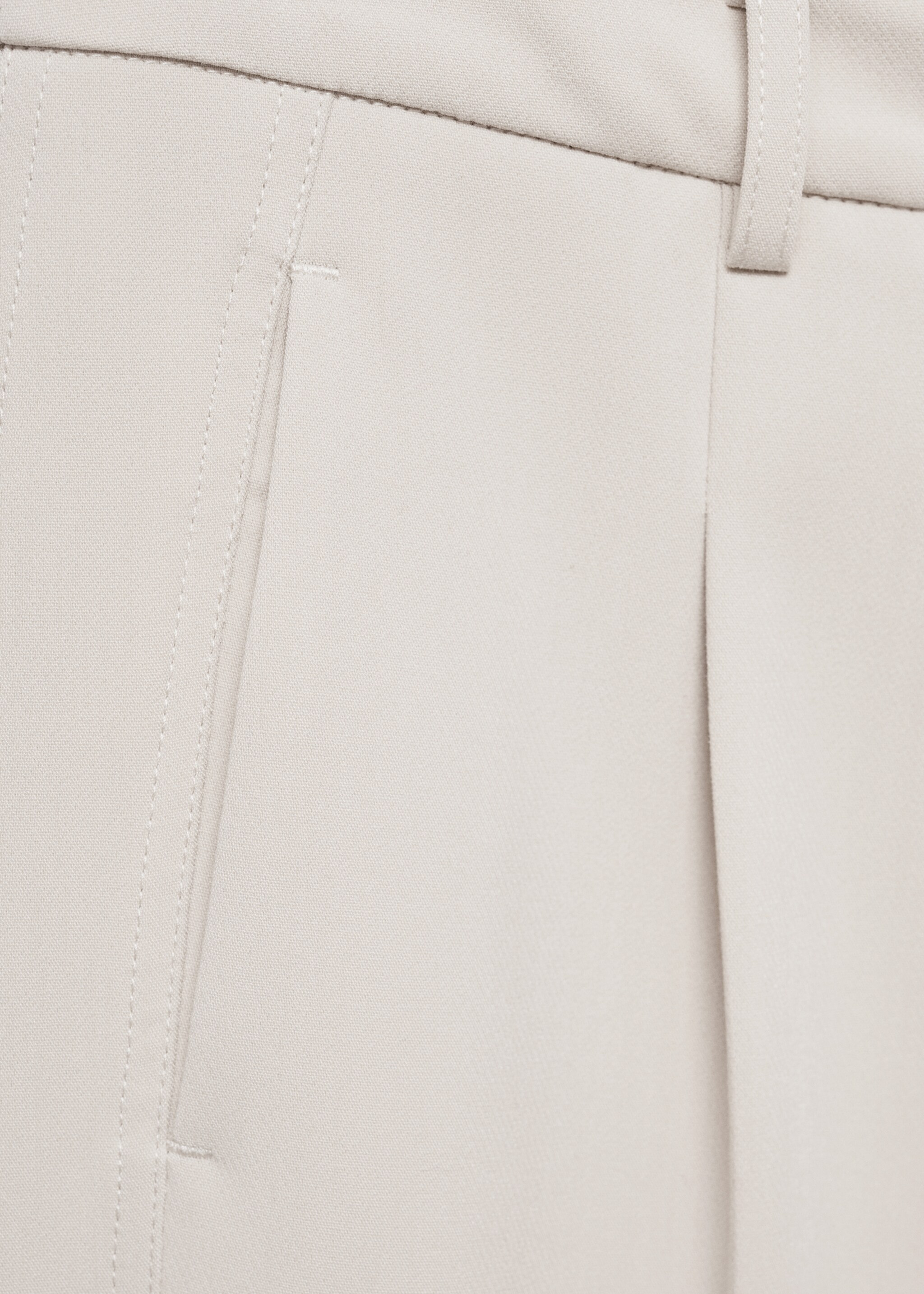 Straight-fit pleated trousers - Details of the article 0, Beige. Ref: 77036724-00.