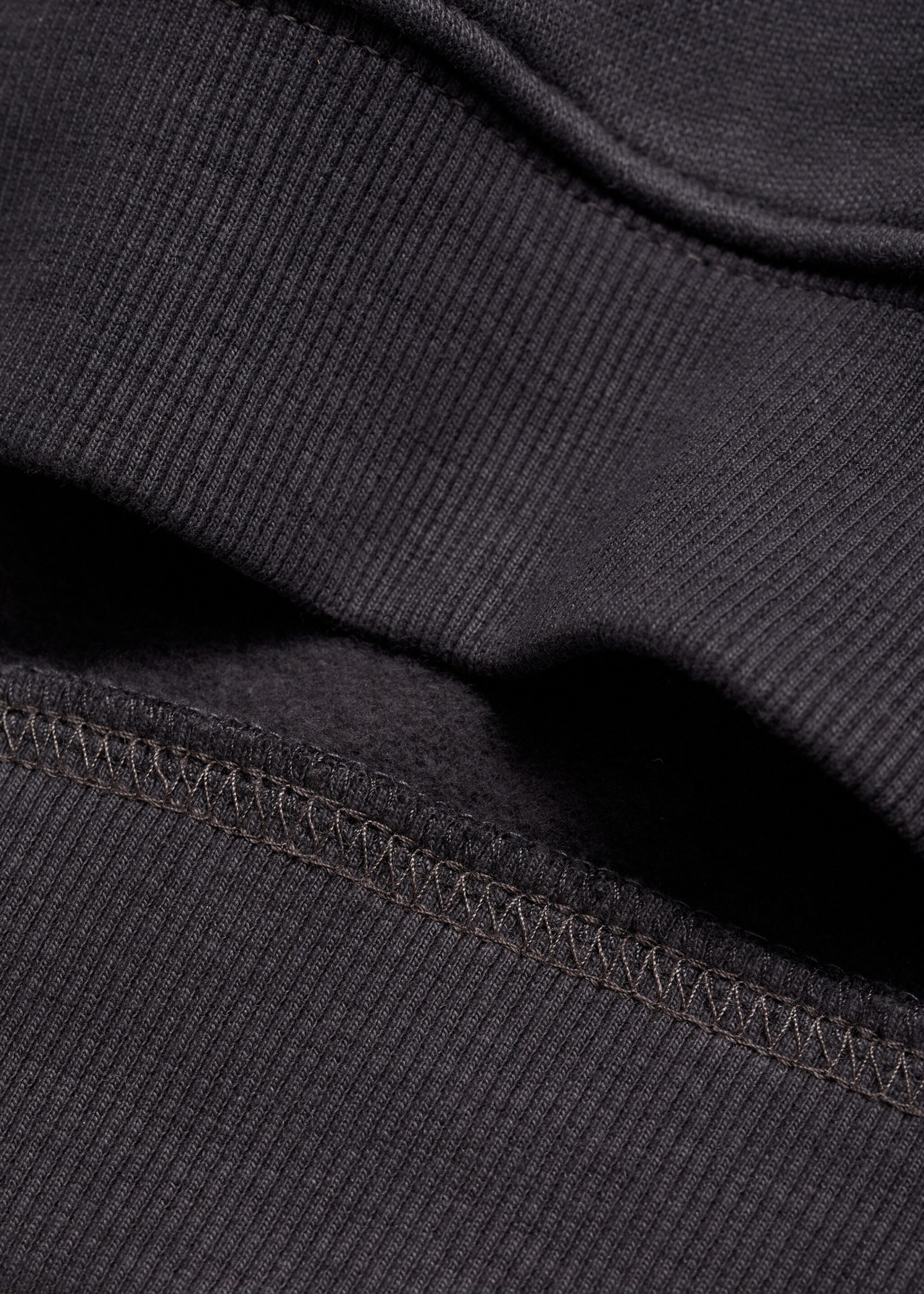 Gemustertes Kapuzen-Sweatshirt - Detail des Artikels 0, Anthrazit. Ref: 77036727-00.