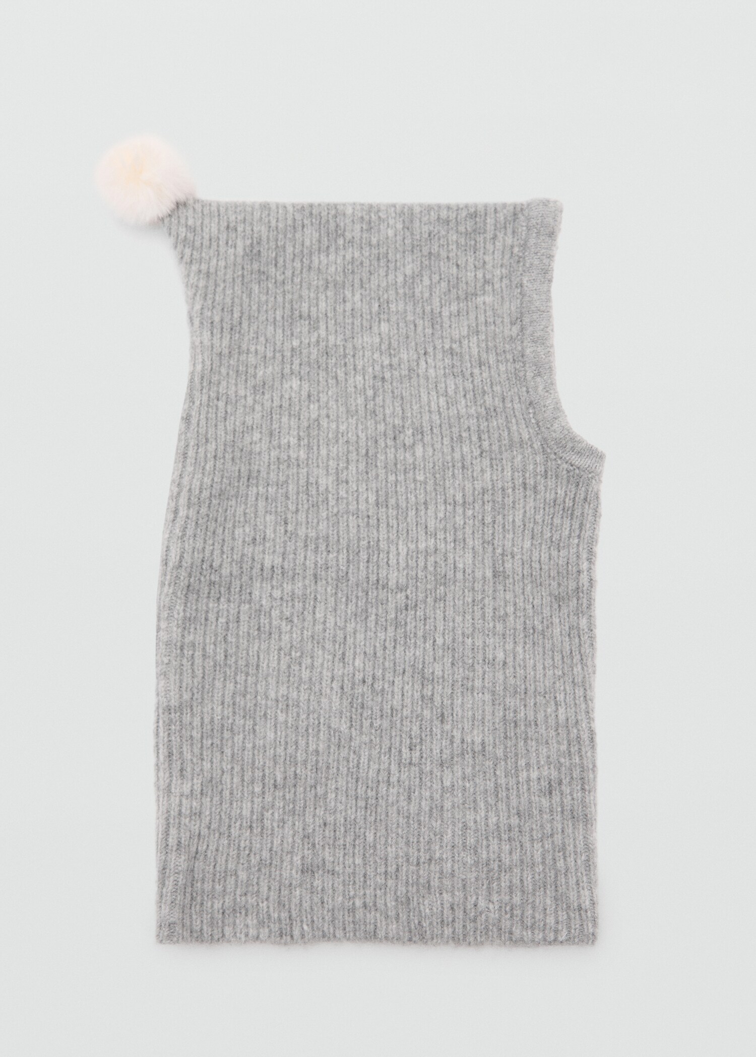 Grob gestrickte Bommelmütze - Artikel ohne Model