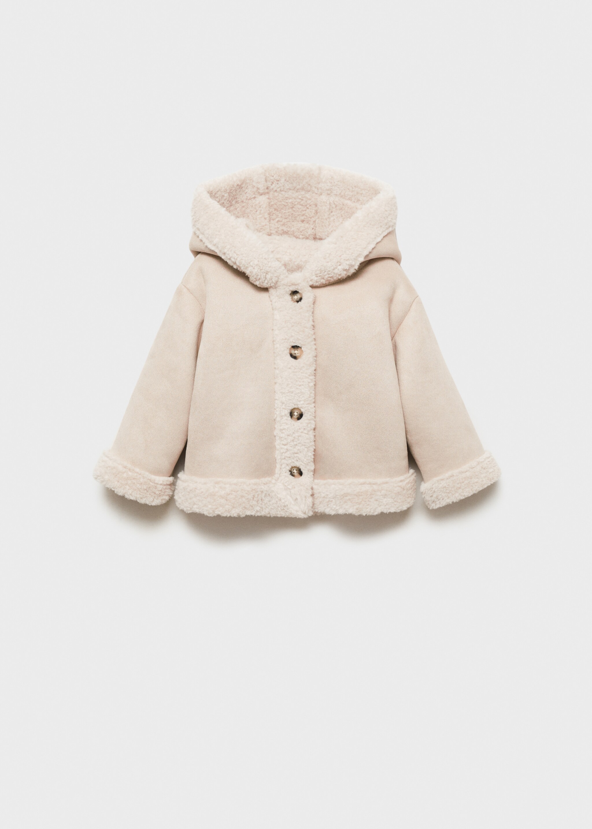 Manteau double face imitation fourrure - Article sans modèle, Écru. Ref: 77036739-00.