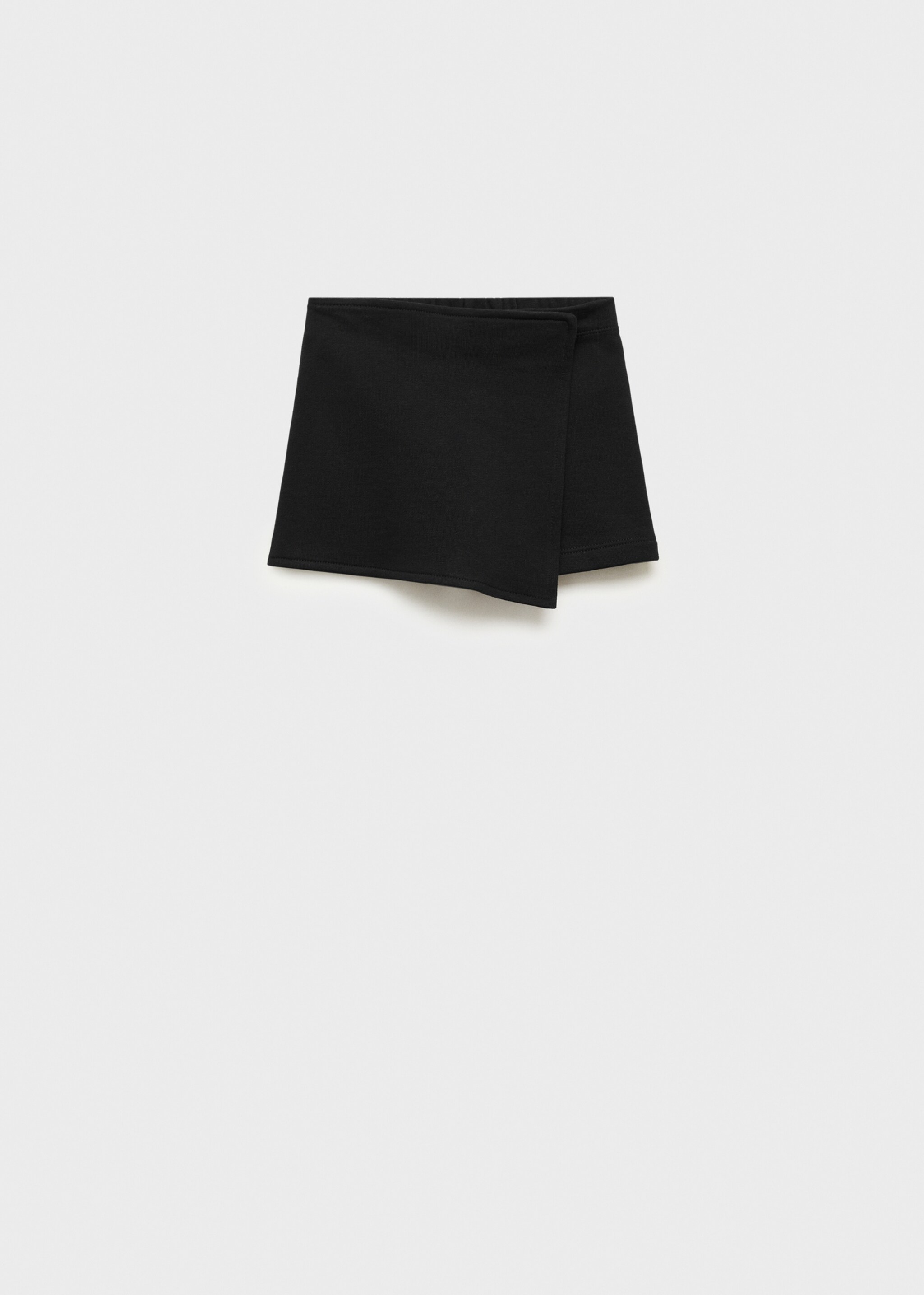 Cotton skort - Article without model, Black. Ref: 77036740-00.
