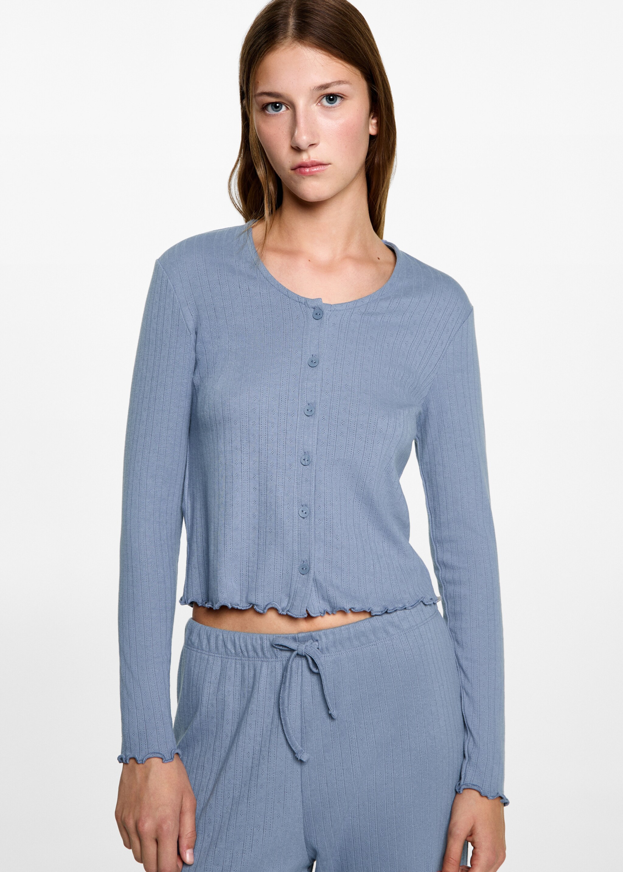Long ribbed pyjama - Medium plane
