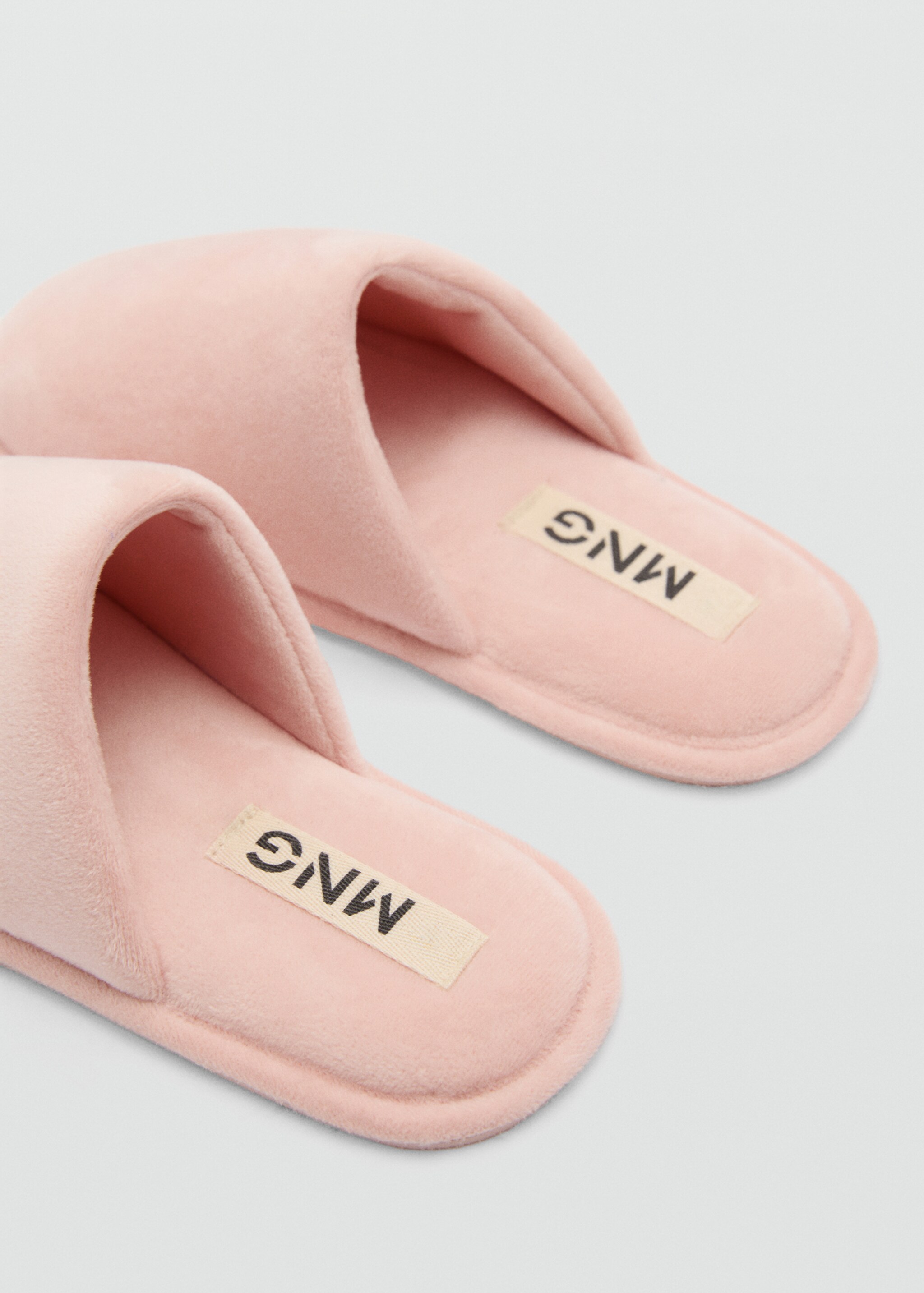 Open house slippers - Details of the article 1, Pastel Pink. Ref: 77036744-00.
