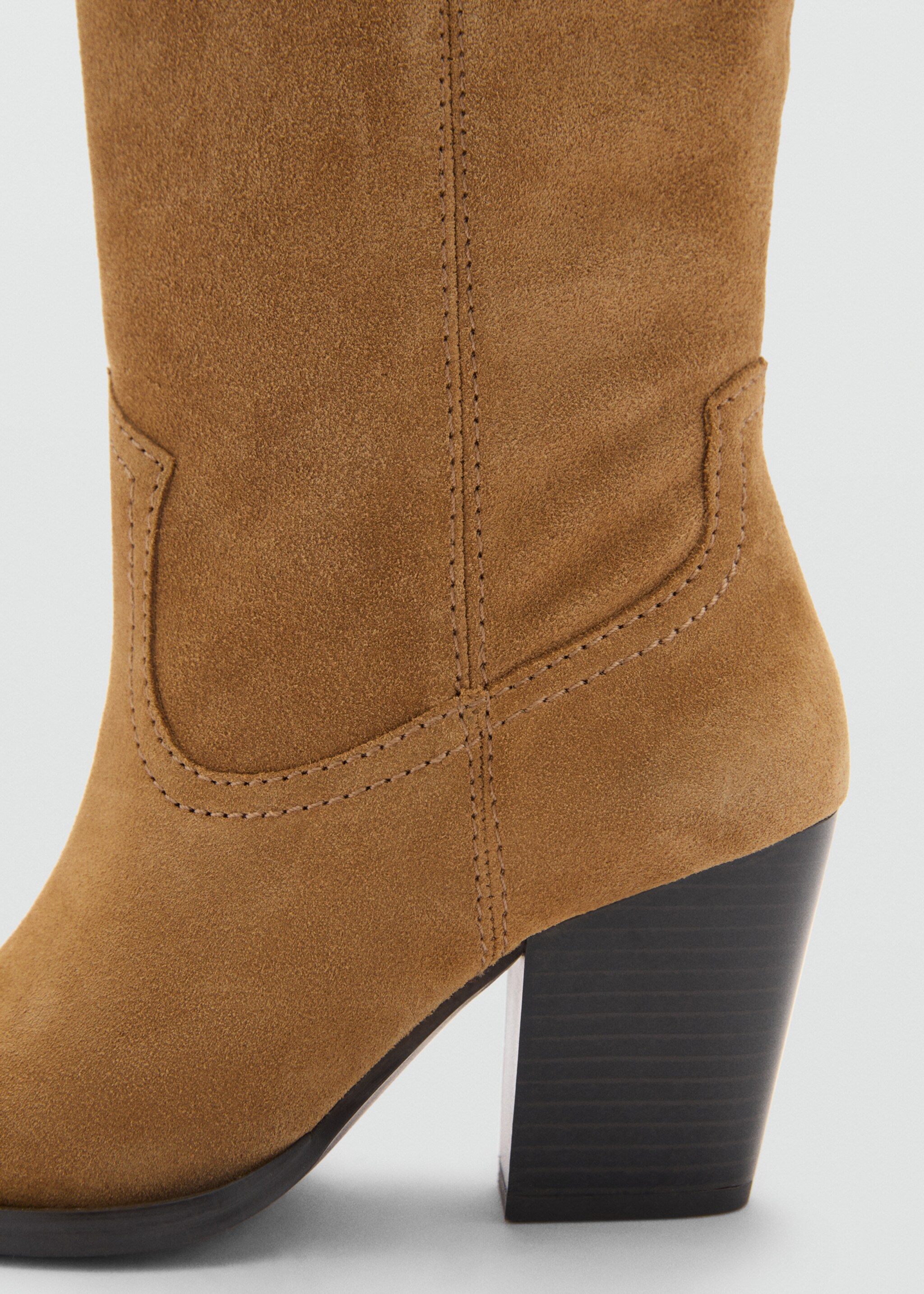 Bottes cow-boy suède - Détail de l'article 2, Tabac. Ref: 77036748-00.