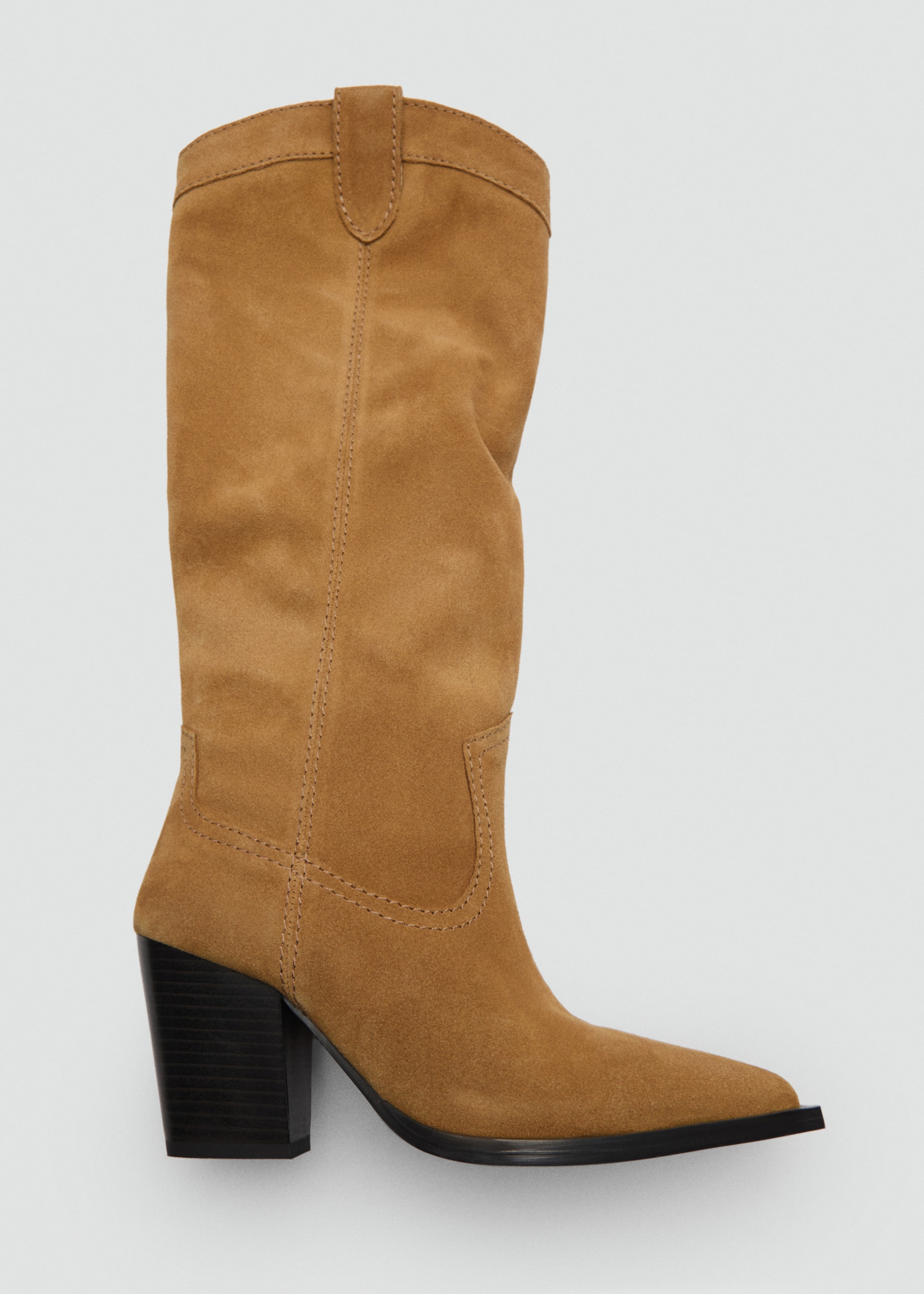 Bottes cow-boy suède - Détail de l'article 3, Tabac. Ref: 77036748-00.