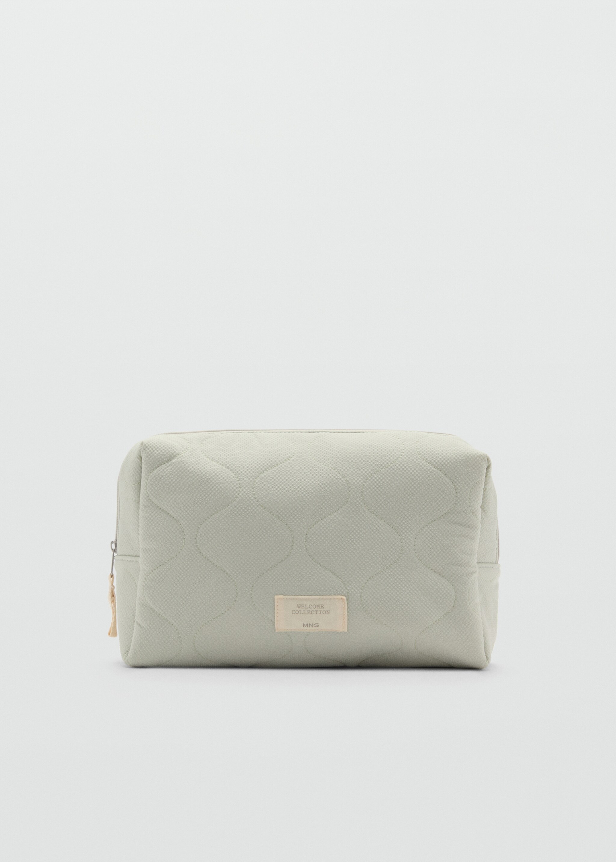 Sac cosmétique matelassé - Article sans modèle, Vert pastel. Ref: 77036749-00.