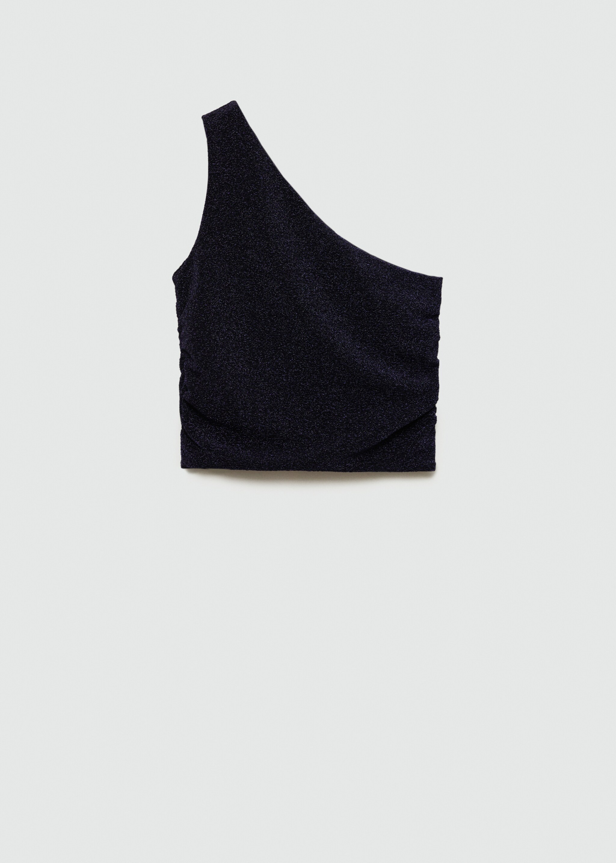 Asymmetrical lurex top - Article without model, Blue. Ref: 77036752-00.