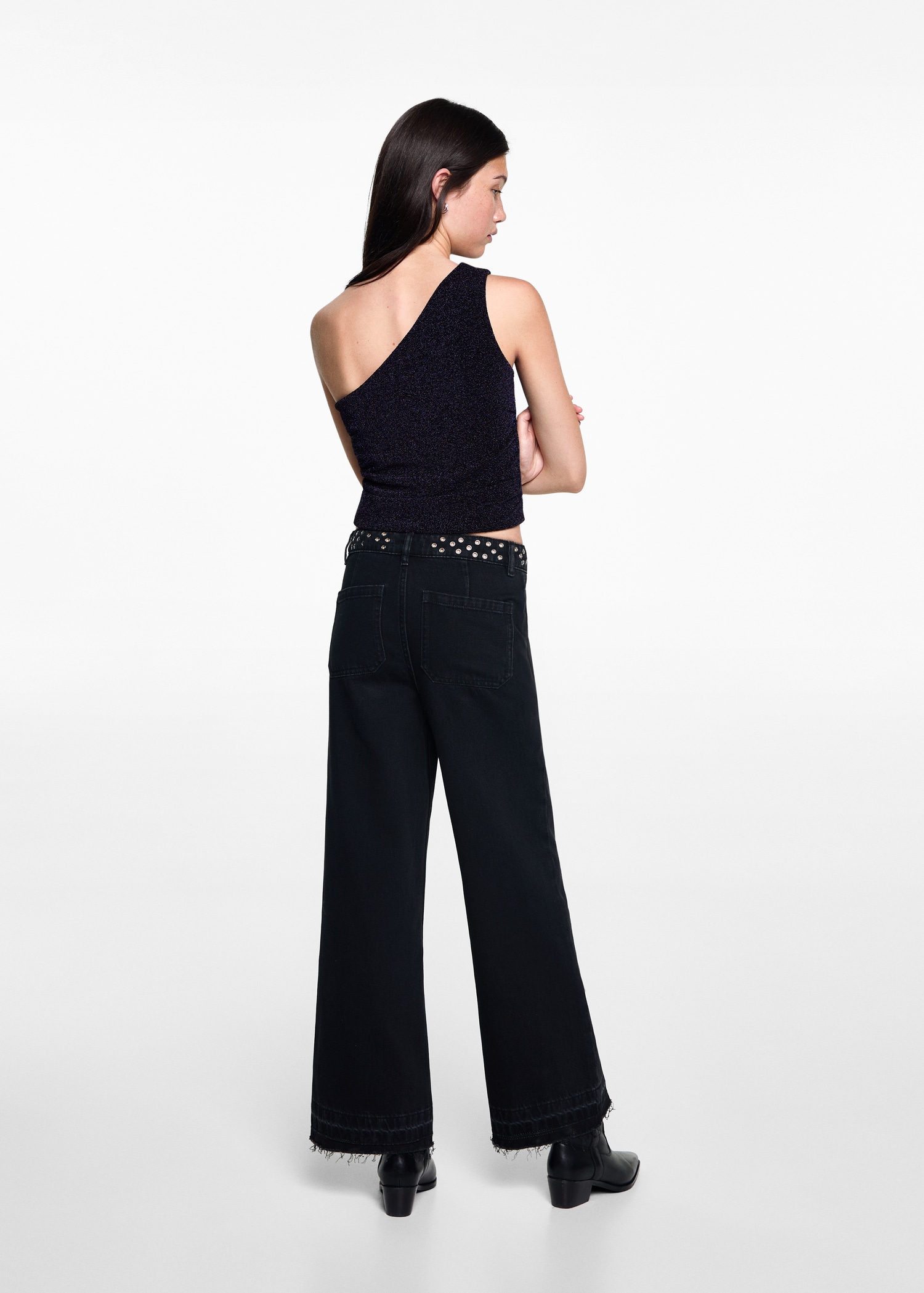 Asymmetrical lurex top - Reverse of the article