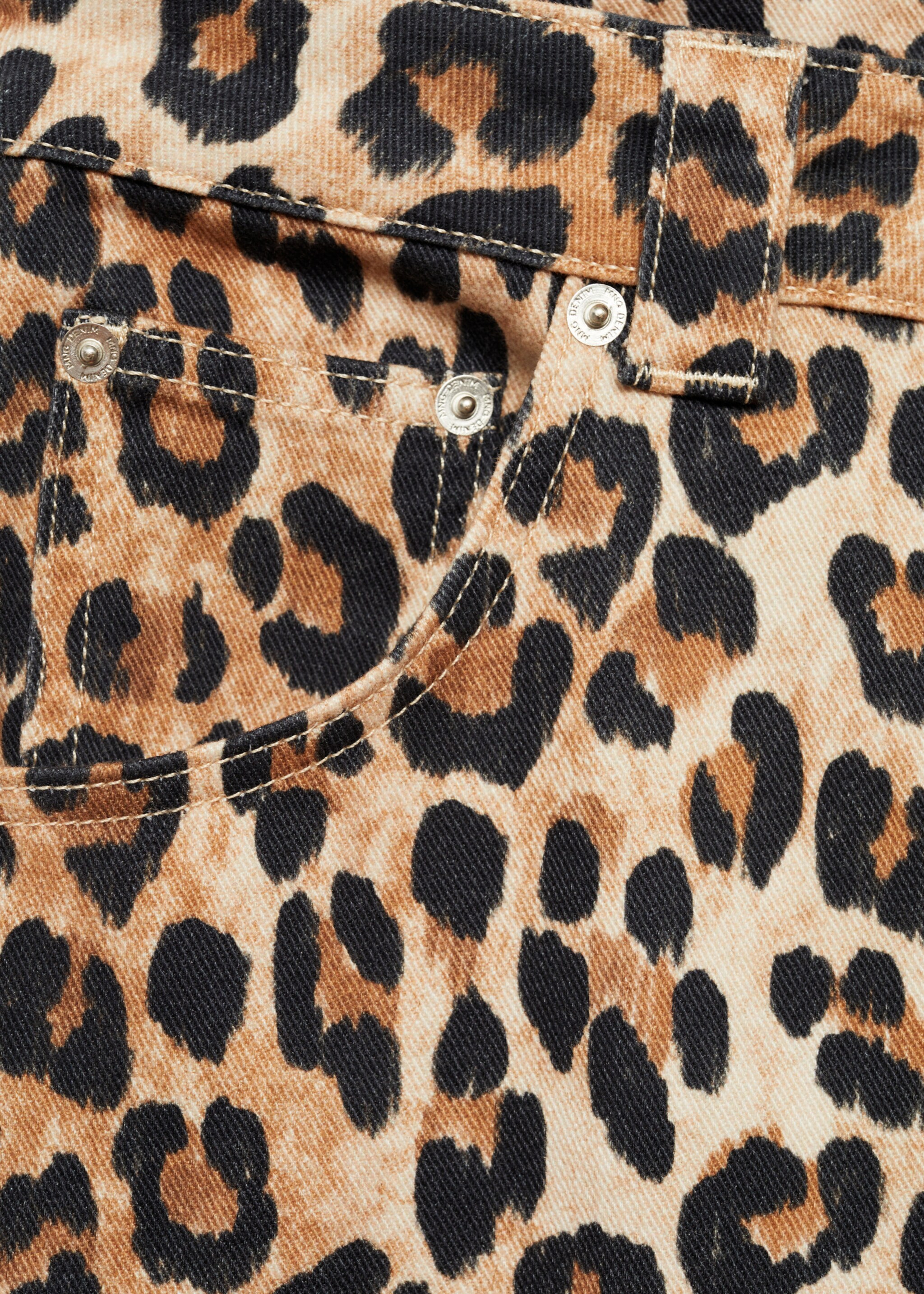 Wideleg-Jeans mit Leopardenmuster - Detail des Artikels 0
