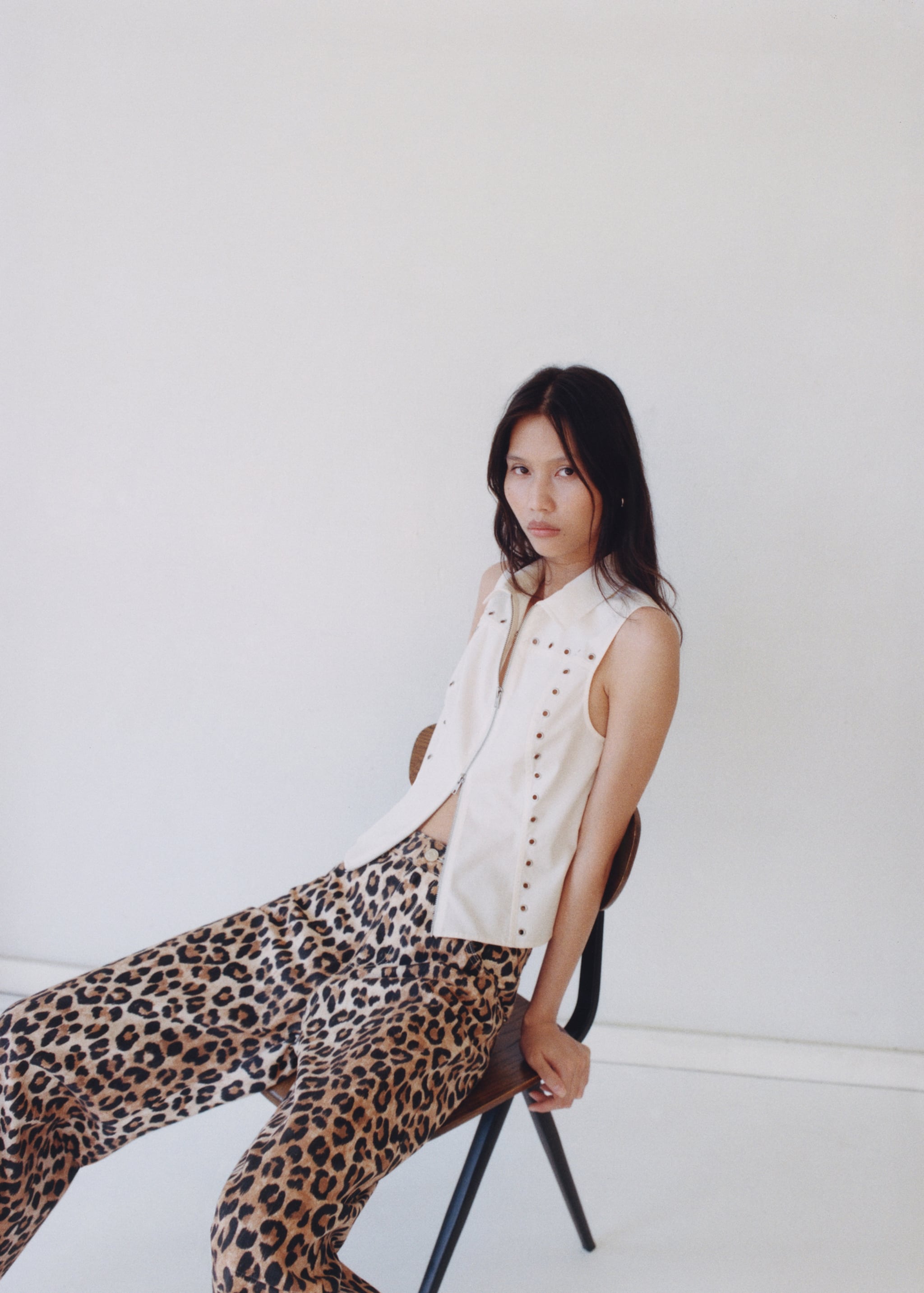 Wideleg-Jeans mit Leopardenmuster - Detail des Artikels 7