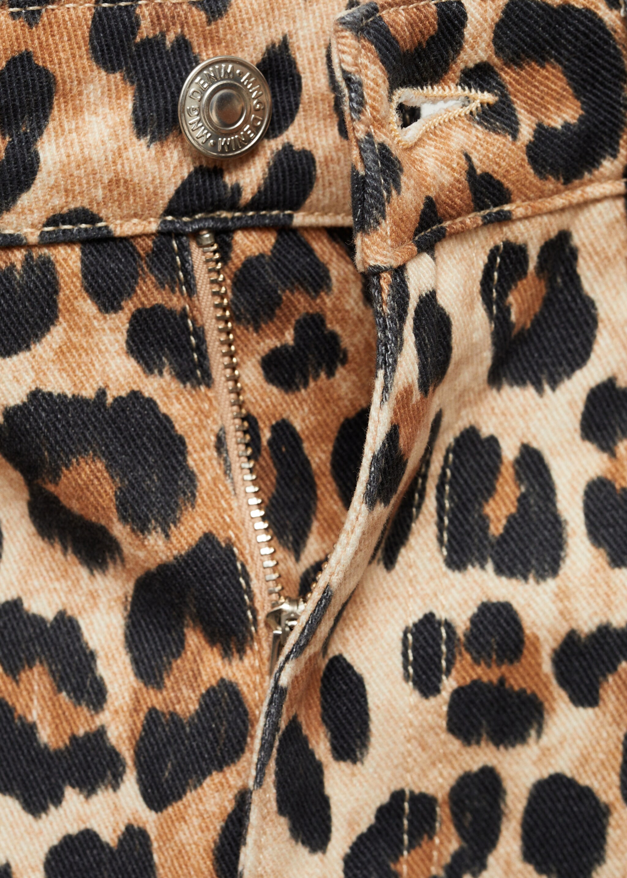Wideleg-Jeans mit Leopardenmuster - Detail des Artikels 8