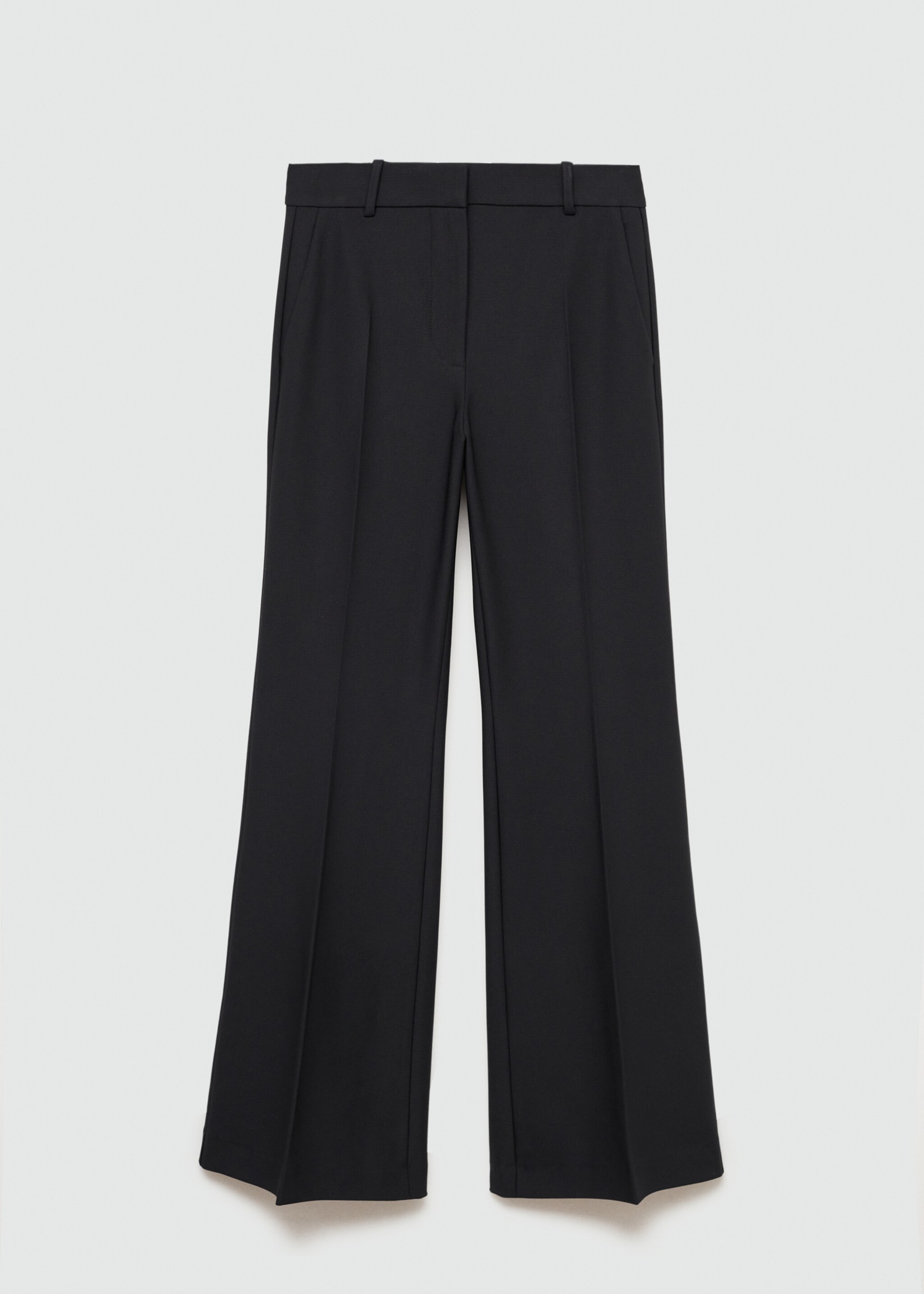 Mid-rise flared trousers - Article without model, Black. Ref: 77036756-00.