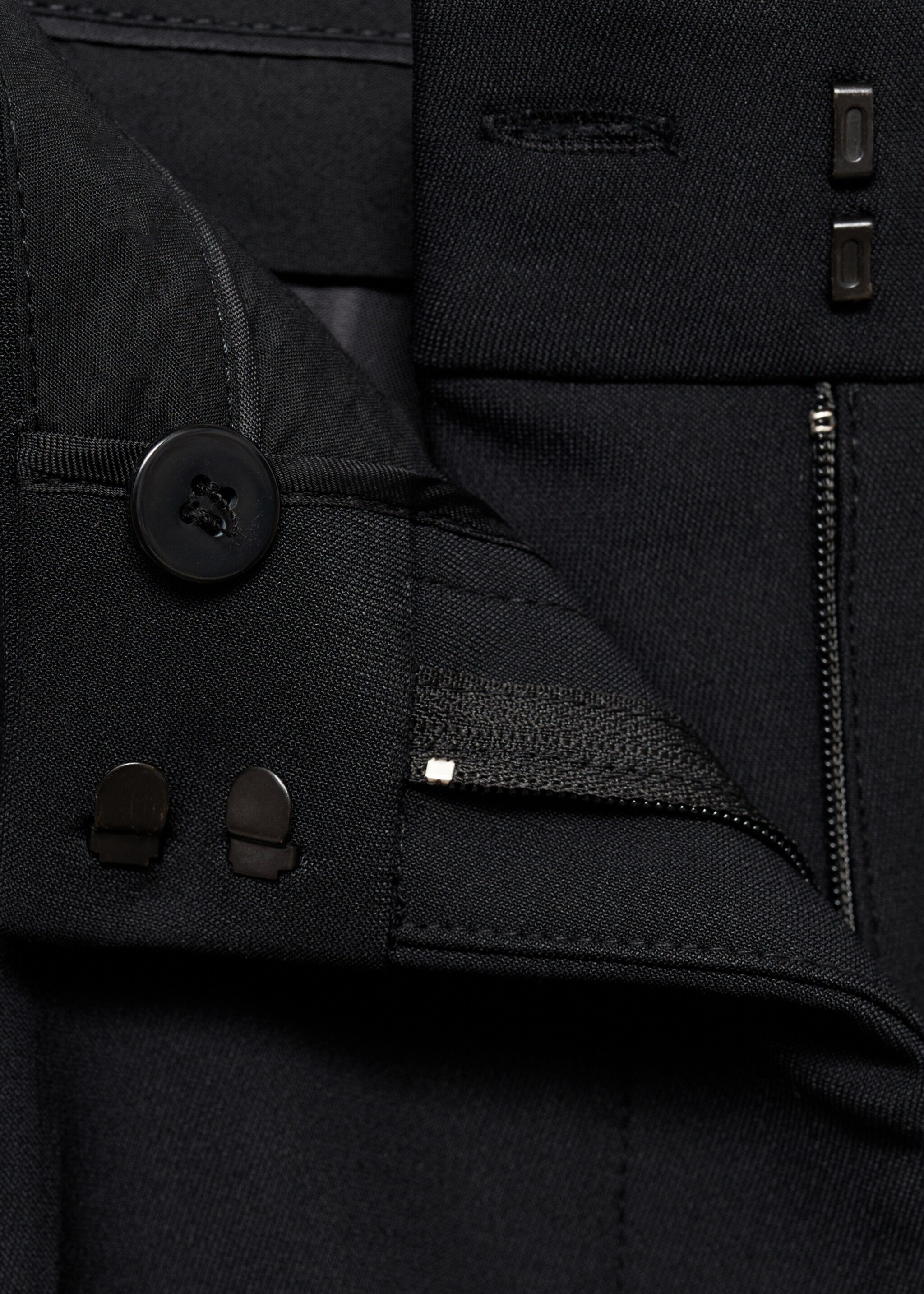 Mid-rise flared trousers - Details of the article 0, Black. Ref: 77036756-00.
