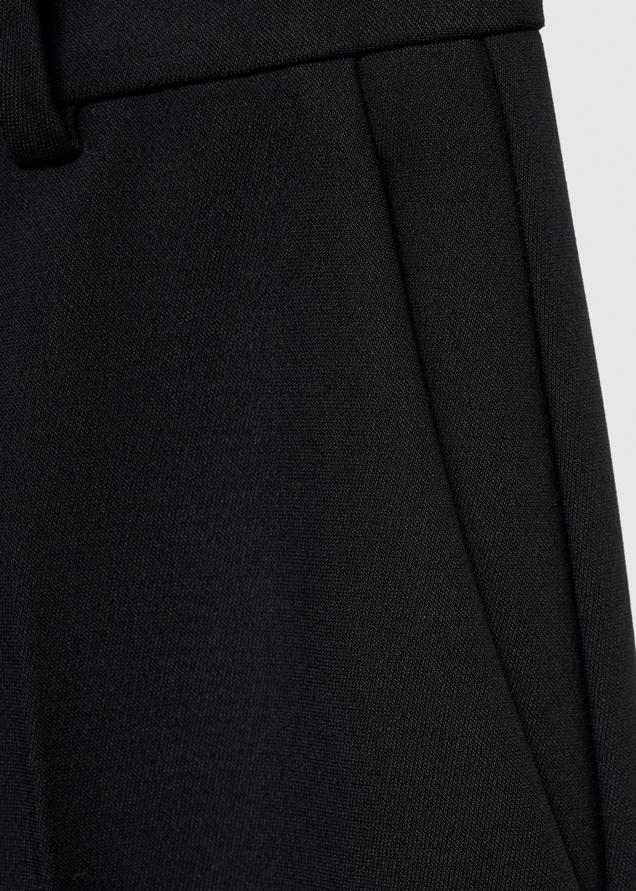 Mid-rise flared trousers - Details of the article 8, Black. Ref: 77036756-00.