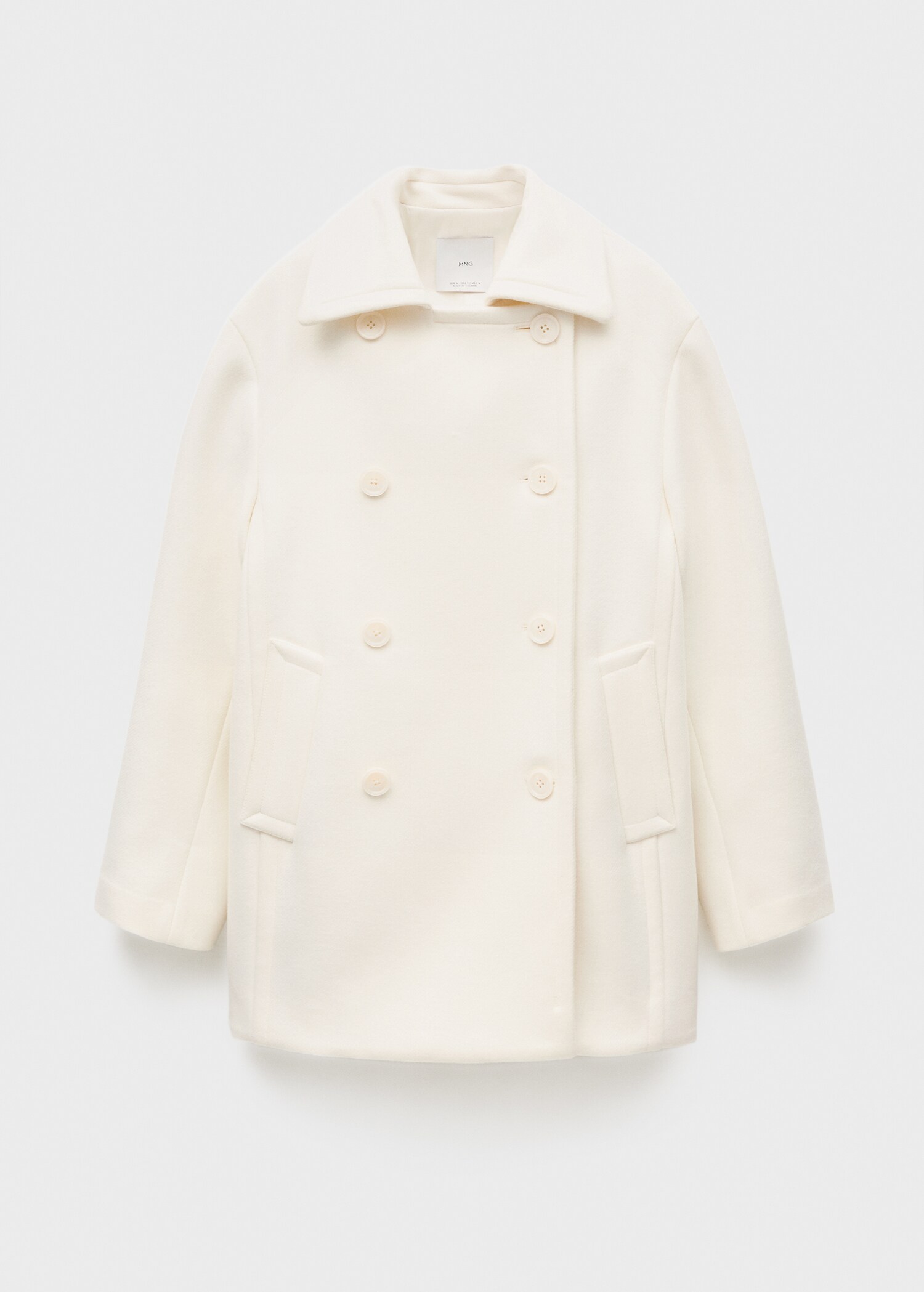 Double-breasted virgin wool coat - Article without model