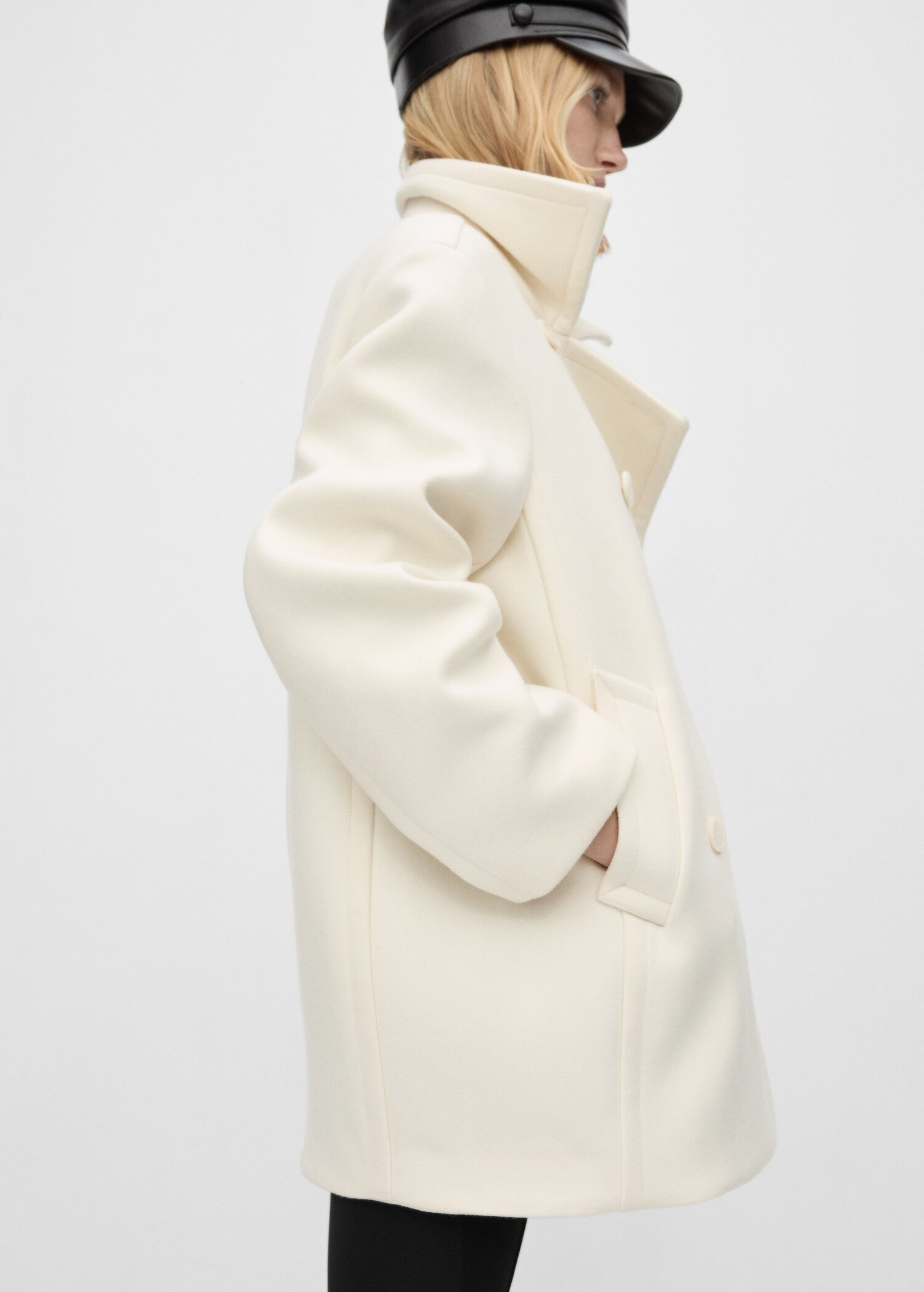 Double-breasted virgin wool coat - Details of the article 6