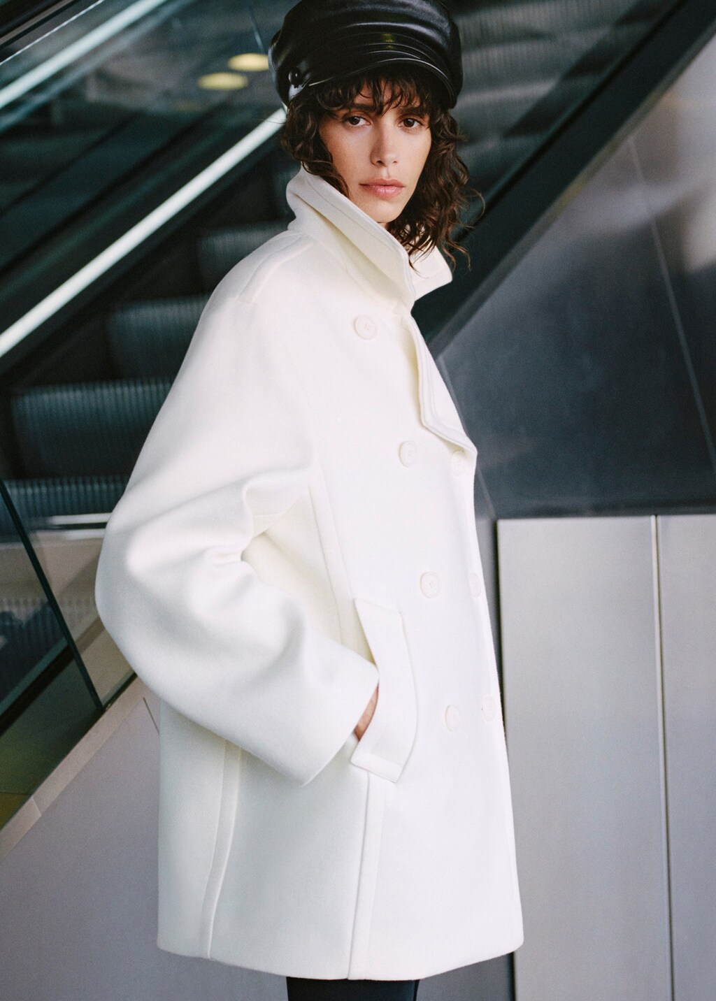 Double-breasted virgin wool coat - Women | MANGO OUTLET USA