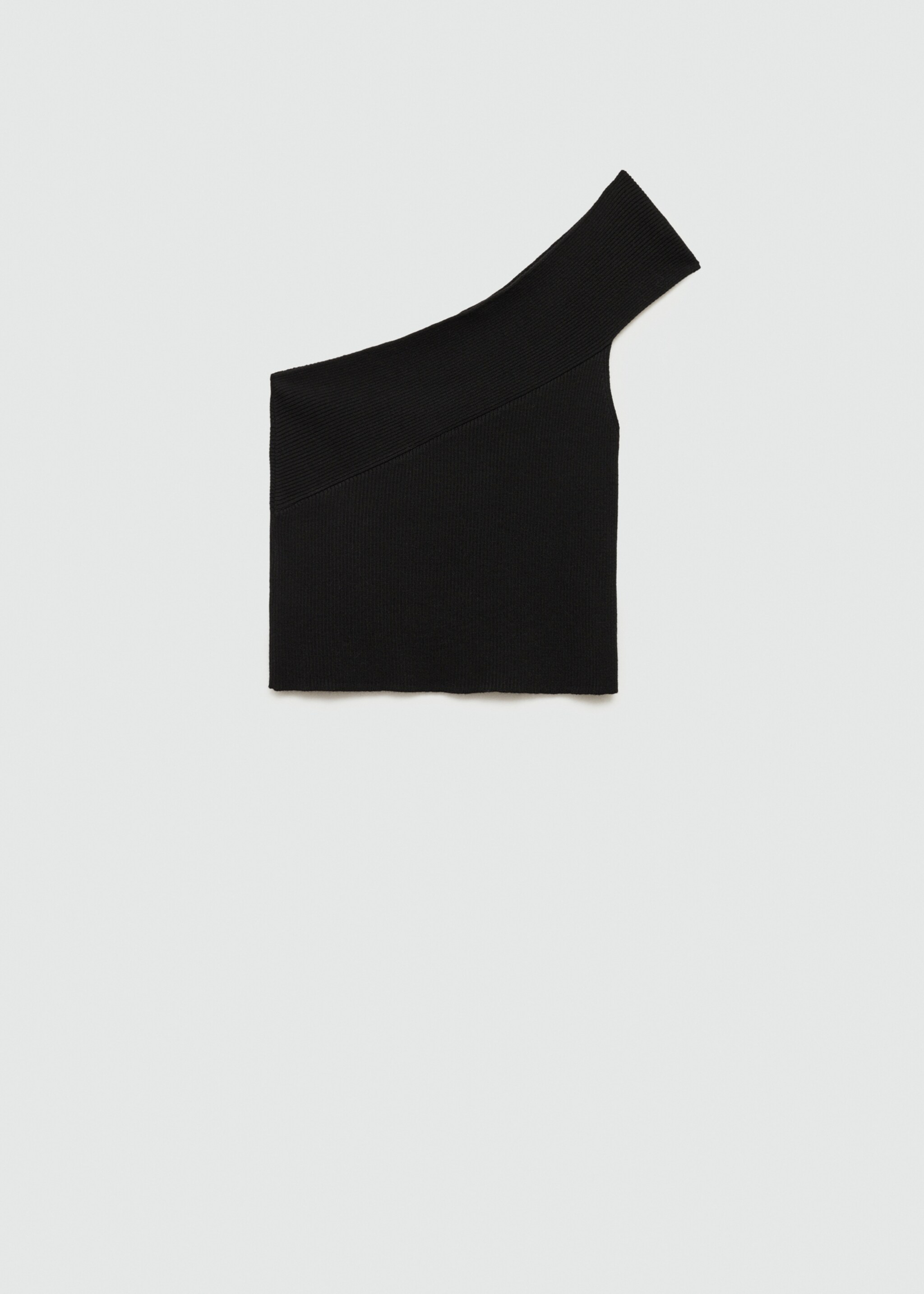 Plain asymmetrical top - Article without model, Black. Ref: 77036765-00.
