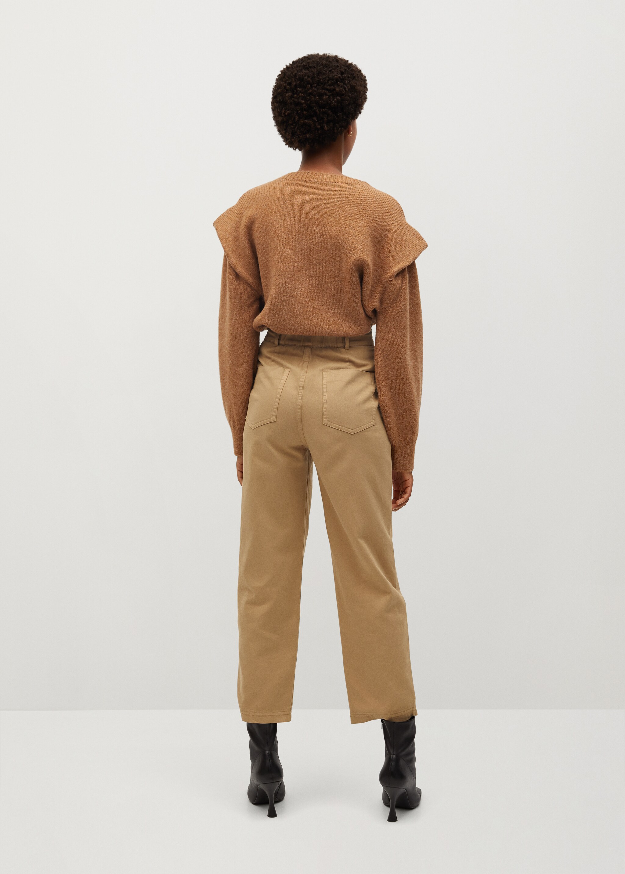 Pantalón pinzas algodón - Reverso del artículo
