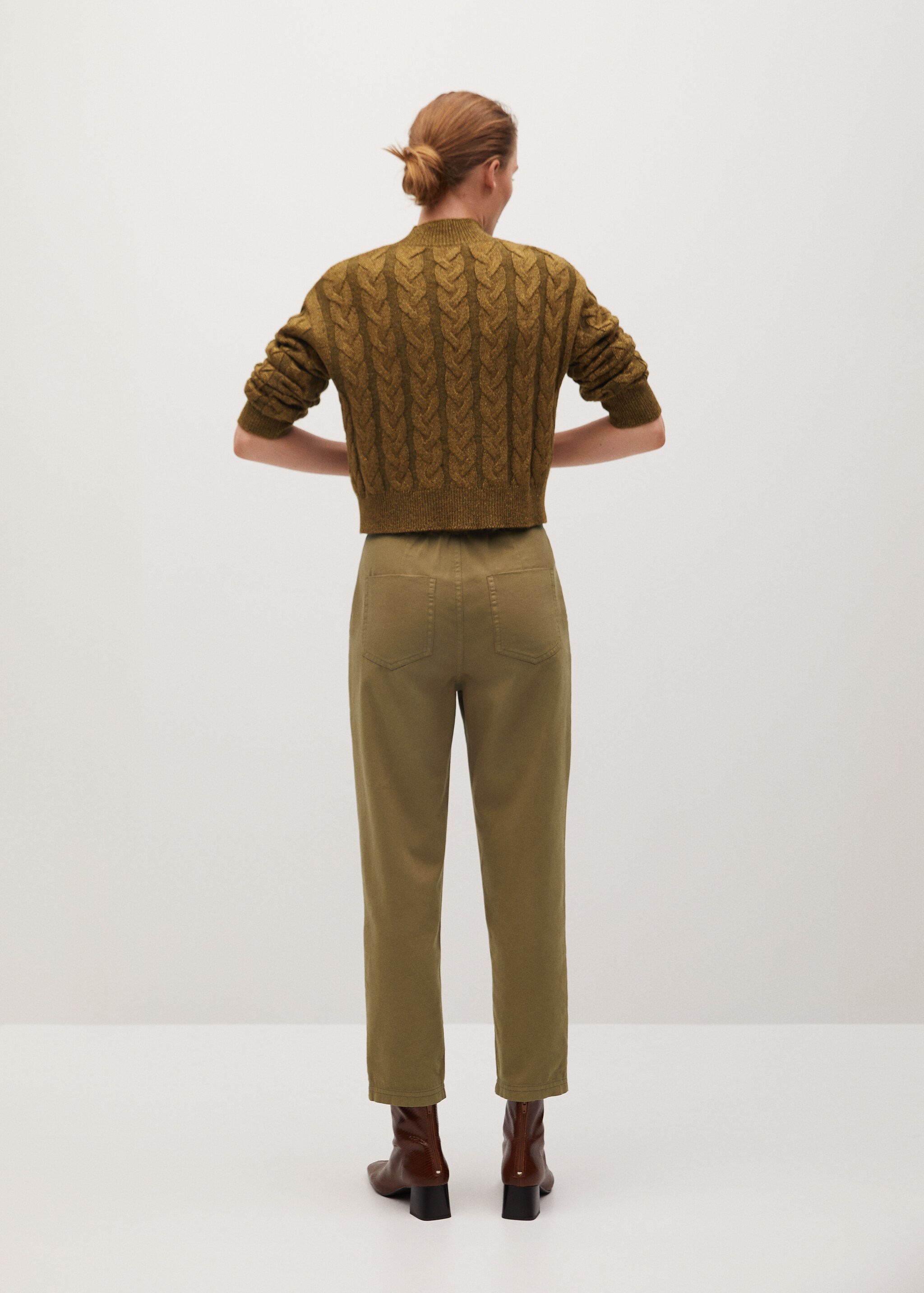 Pantalón pinzas algodón - Reverso del artículo