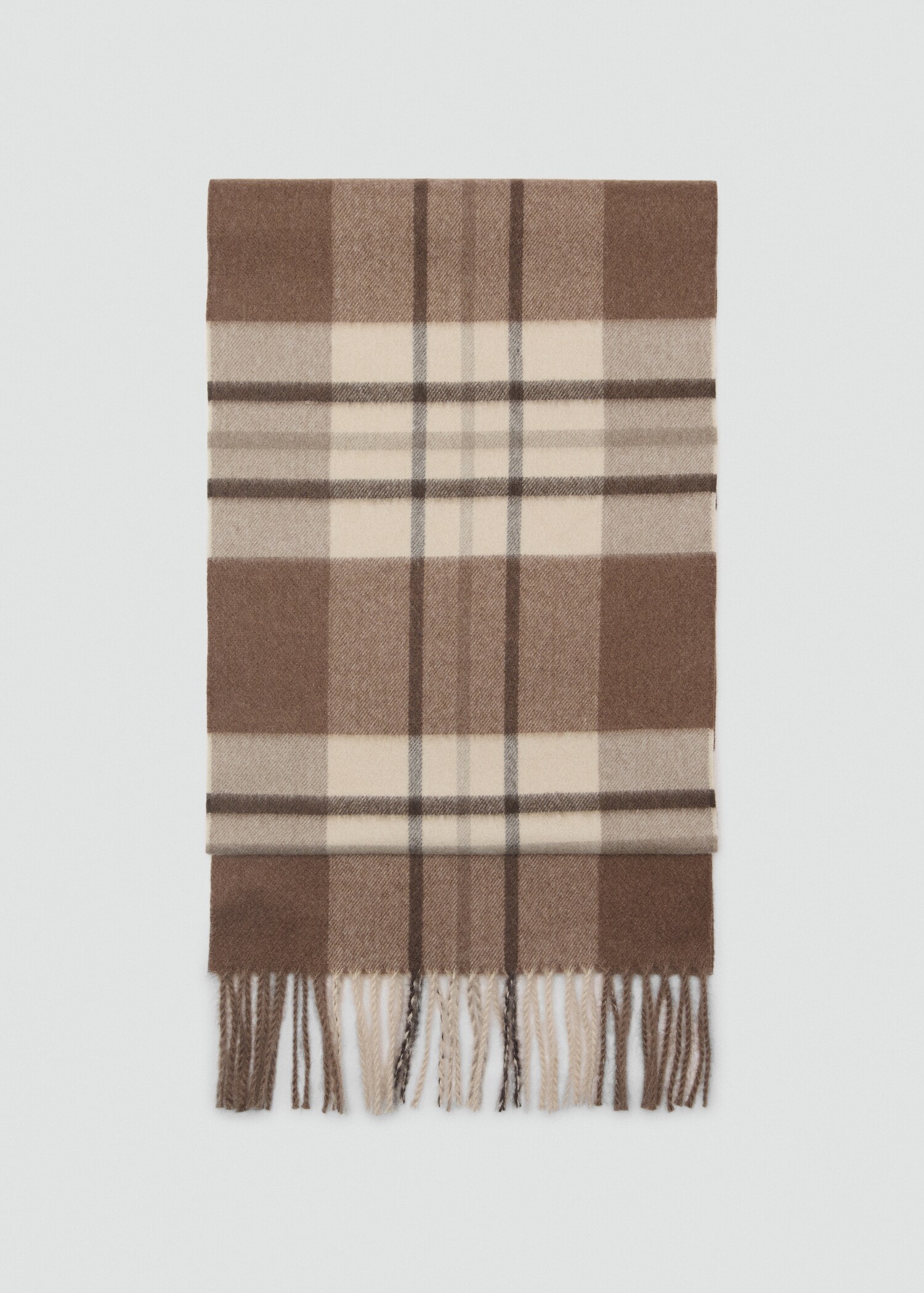 Fringed check scarf - Article without model
