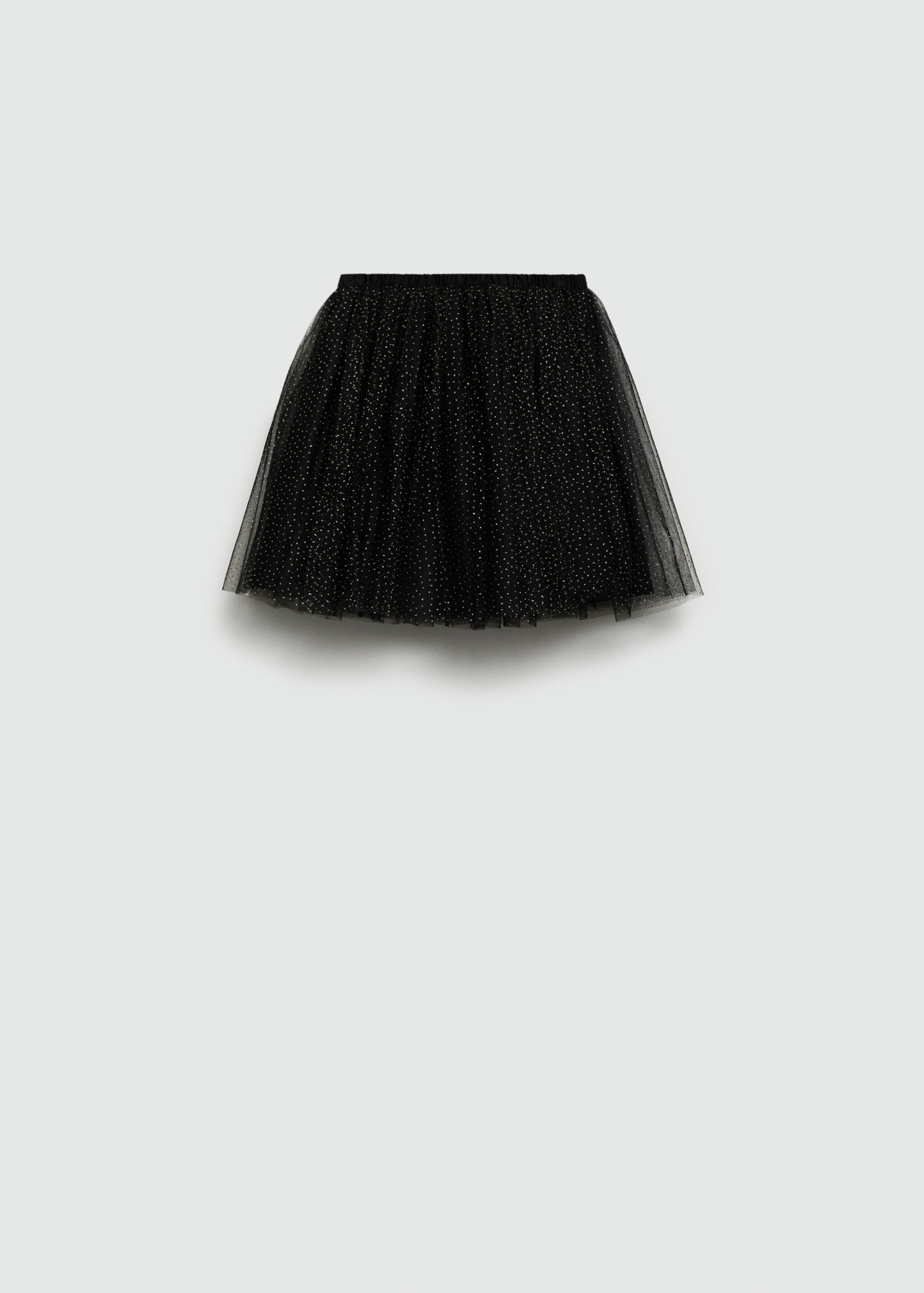 Falda tul purpurina - Reverso del artículo, Negro. Ref: 77037126-00.