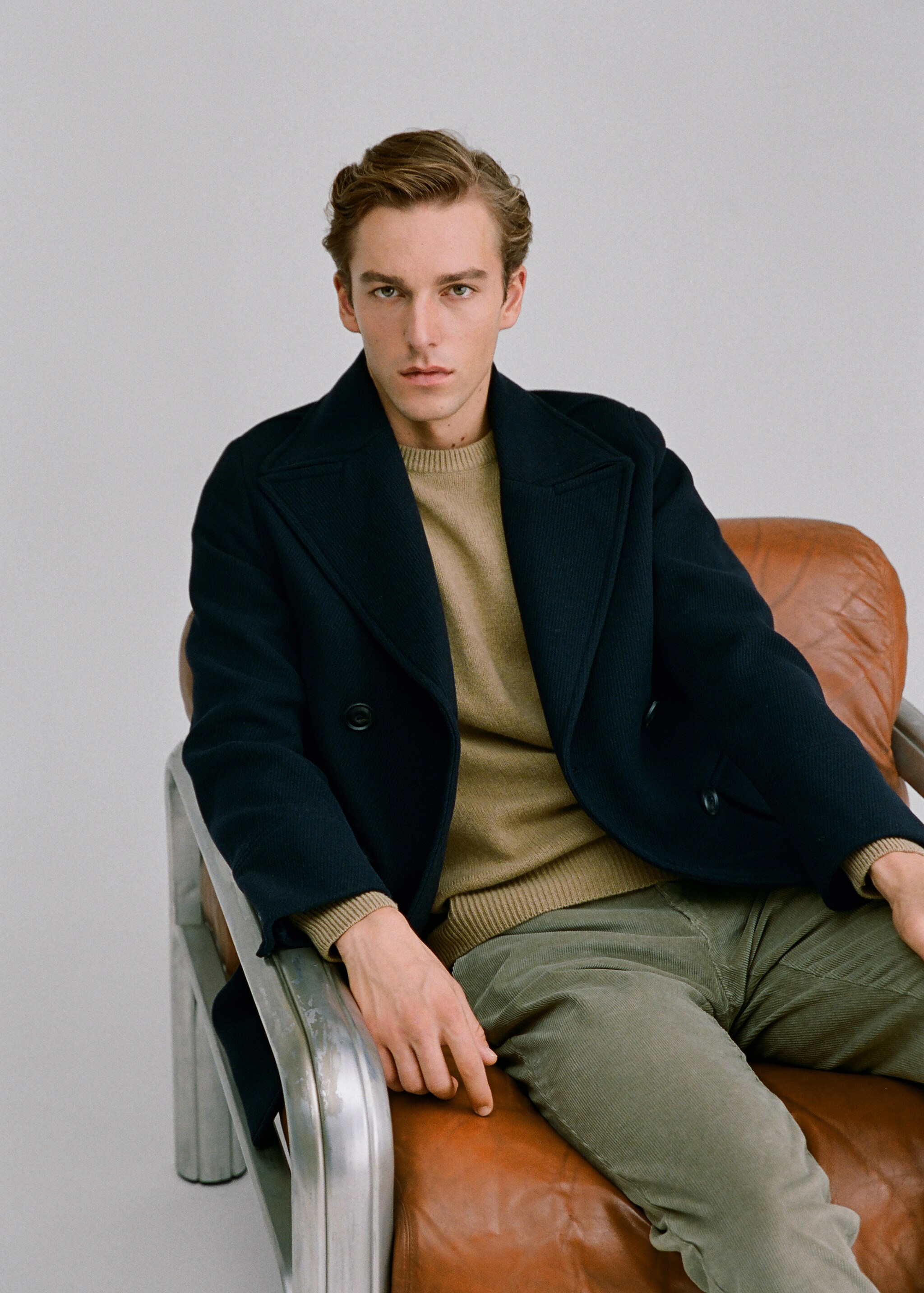 Manteau croisé laine recyclée - Détail de l'article 6