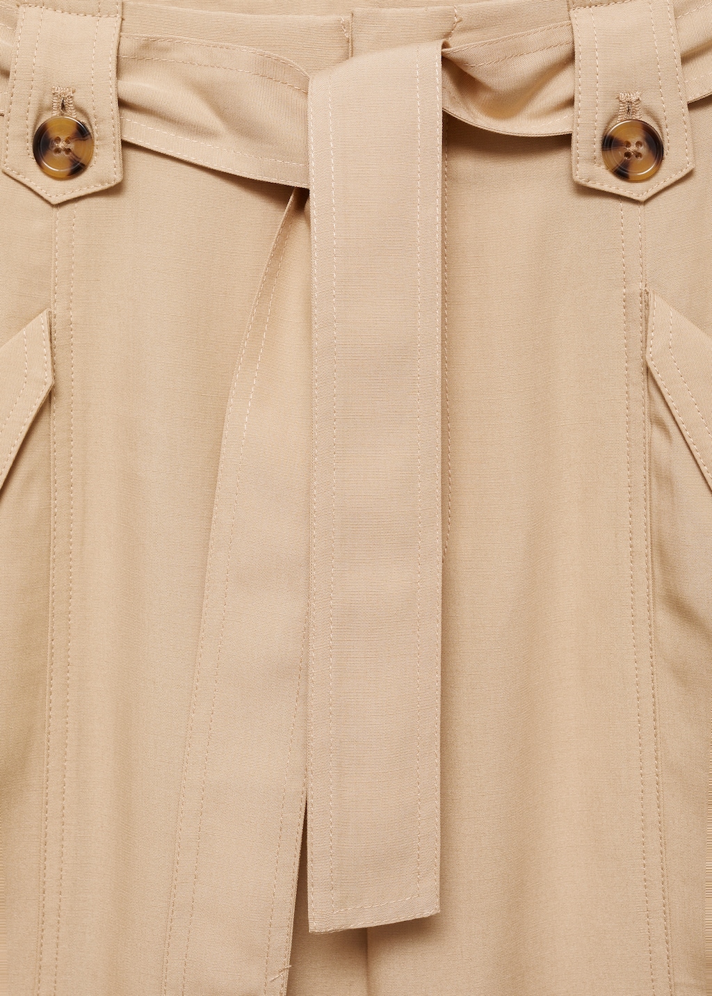 Pants with button loops and bow - Women | MANGO OUTLET USA