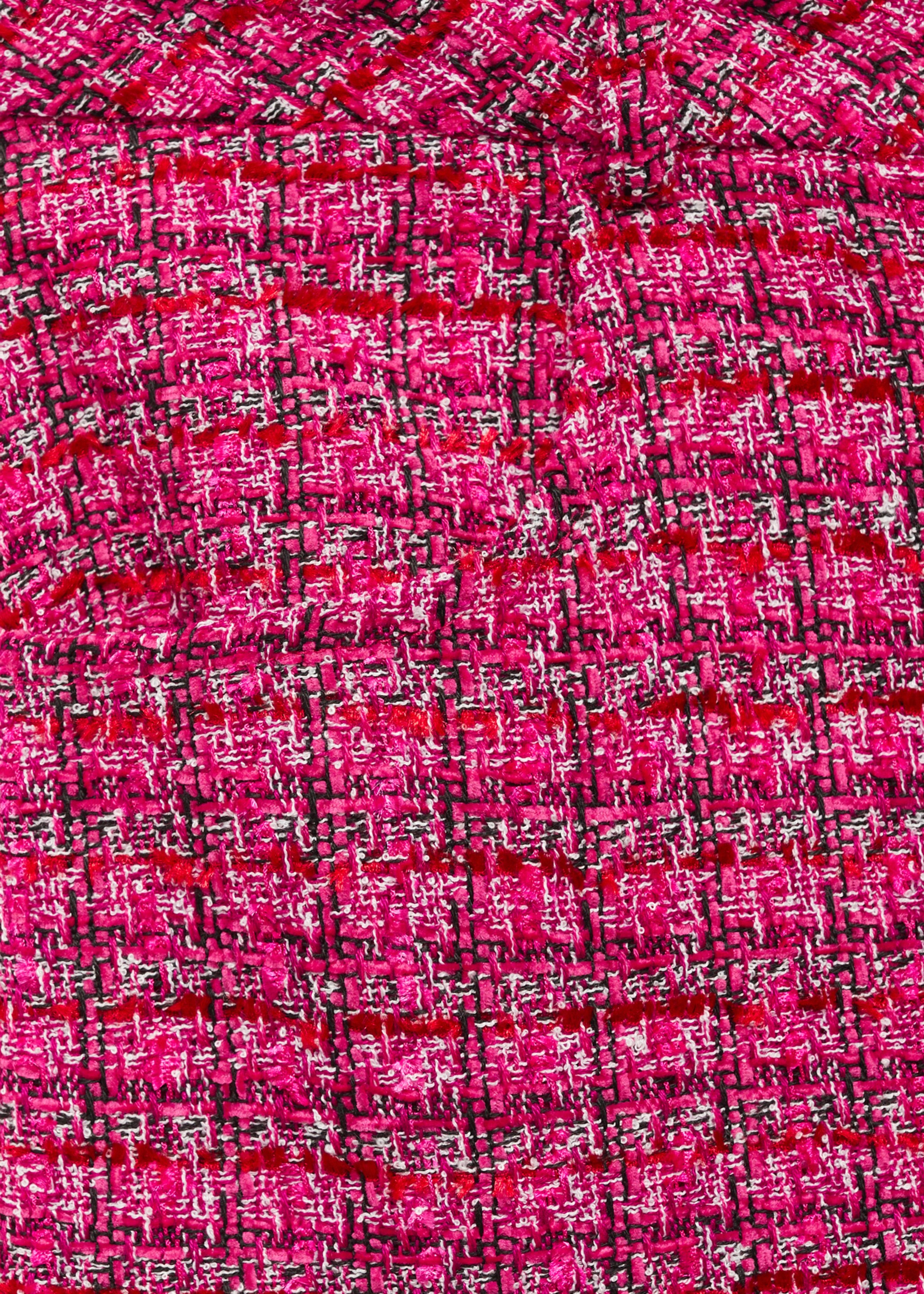 Mid-rise tweed shorts - Details of the article 0, Fuchsia. Ref: 77037648-00.