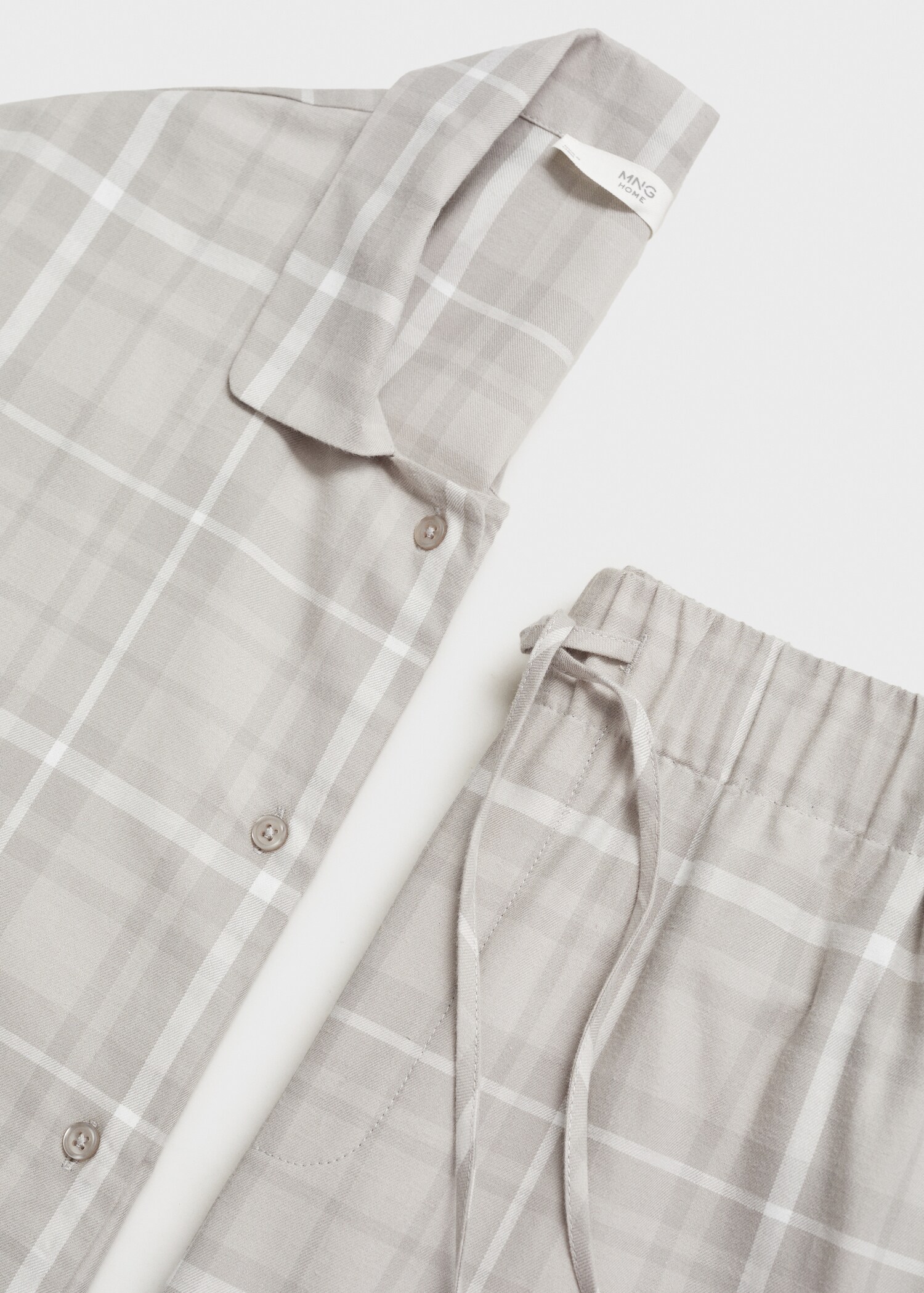 Kariertes Flanell-Pyjamahemd - Detail des Artikels 0
