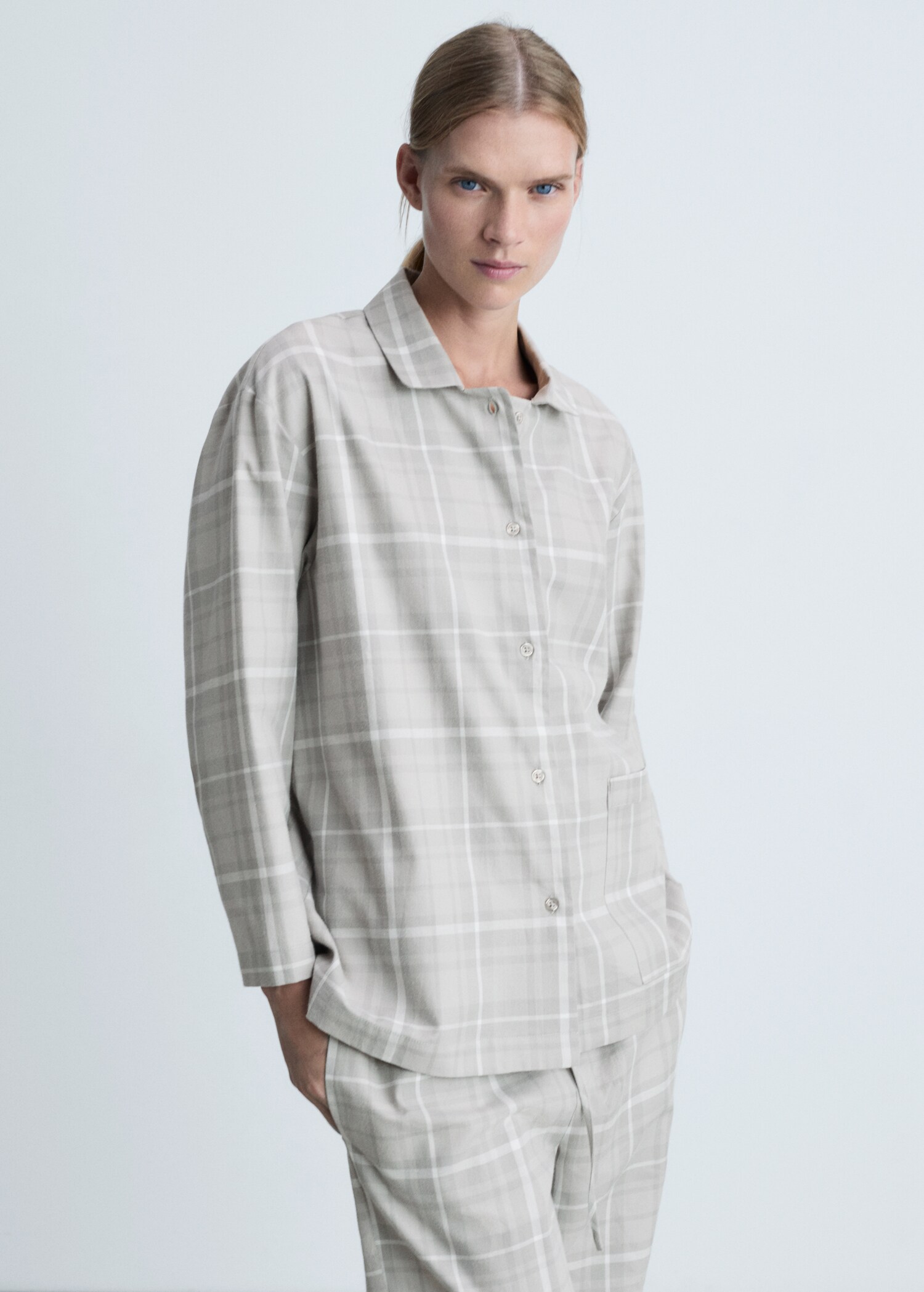 Kariertes Flanell-Pyjamahemd - Detail des Artikels 2