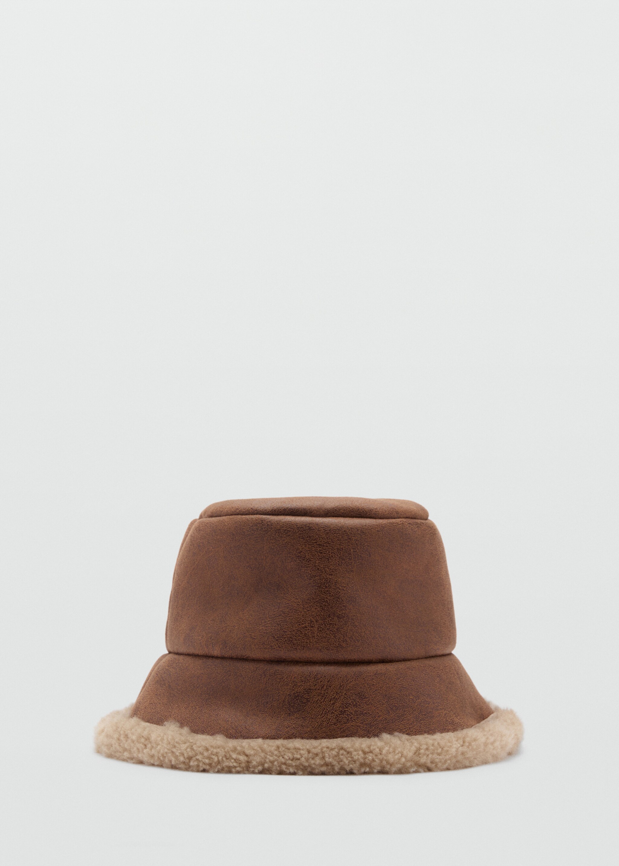 Shearling bucket hat - Article without model, Brown. Ref: 77037652-00.