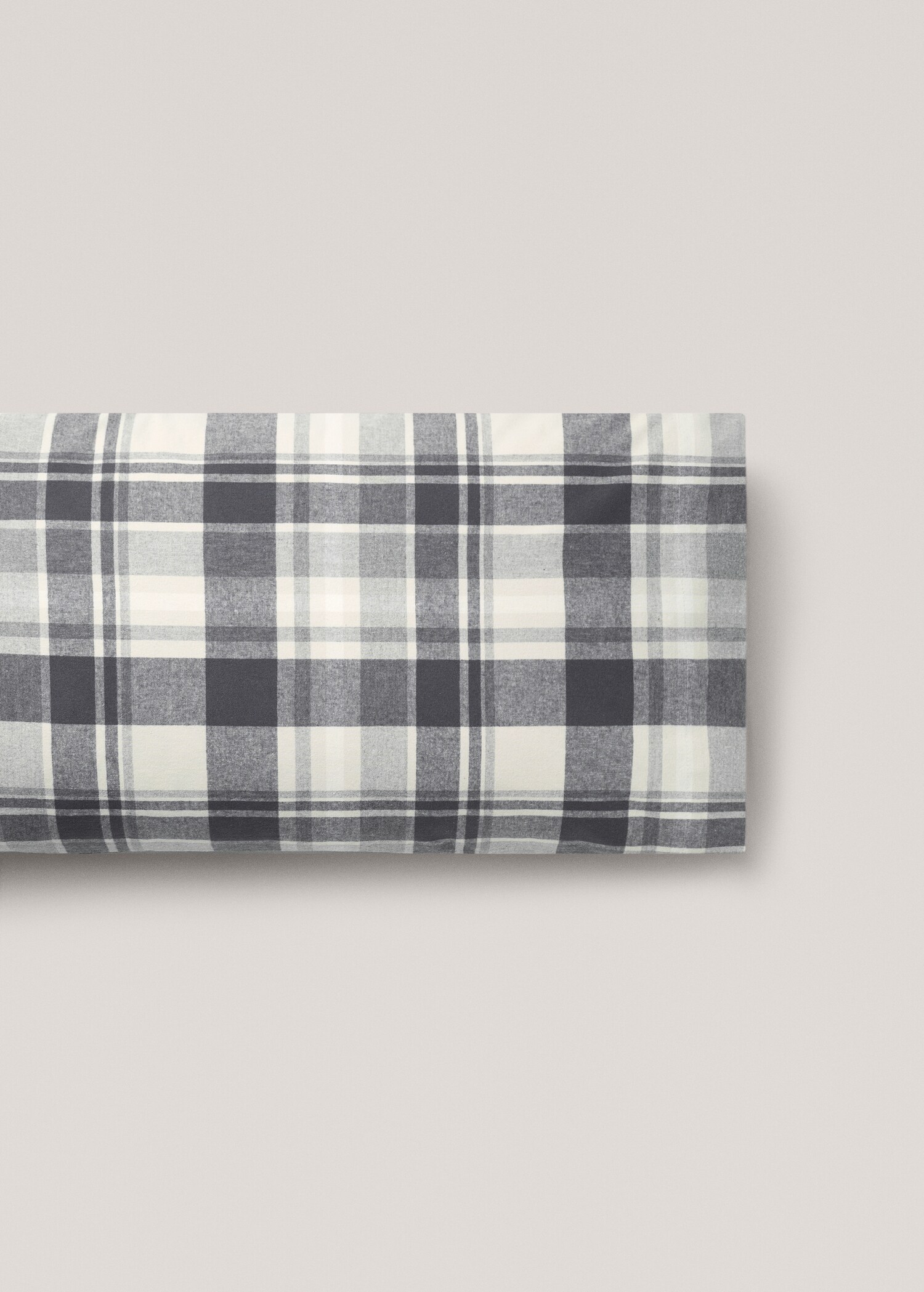 Povlak na polštář s kostkou bavlněný flanel 45 x 110 cm - Zboží bez modelu
