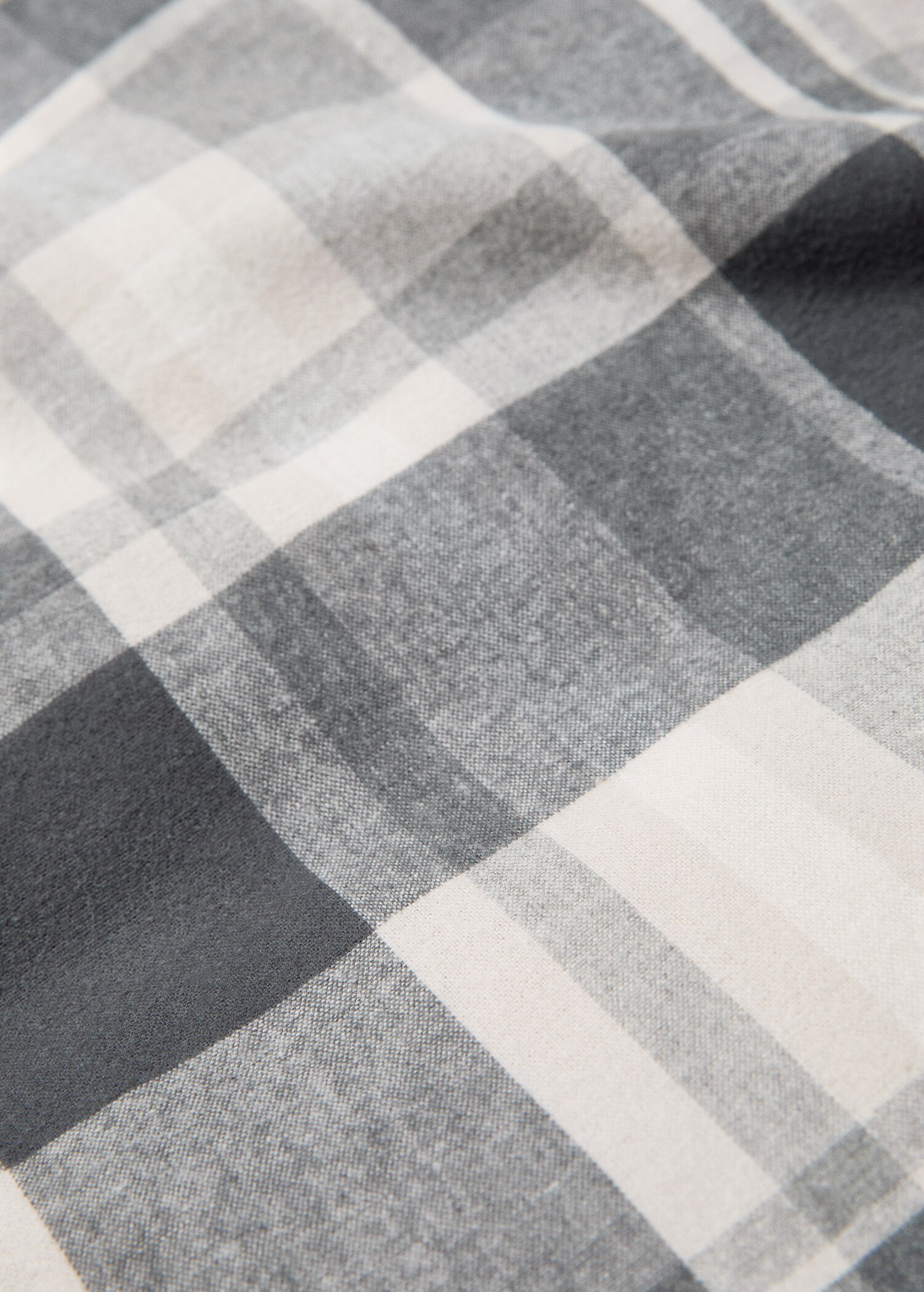 Cotton flannel check duvet cover for 150/160 cm bed - Details of the article 1