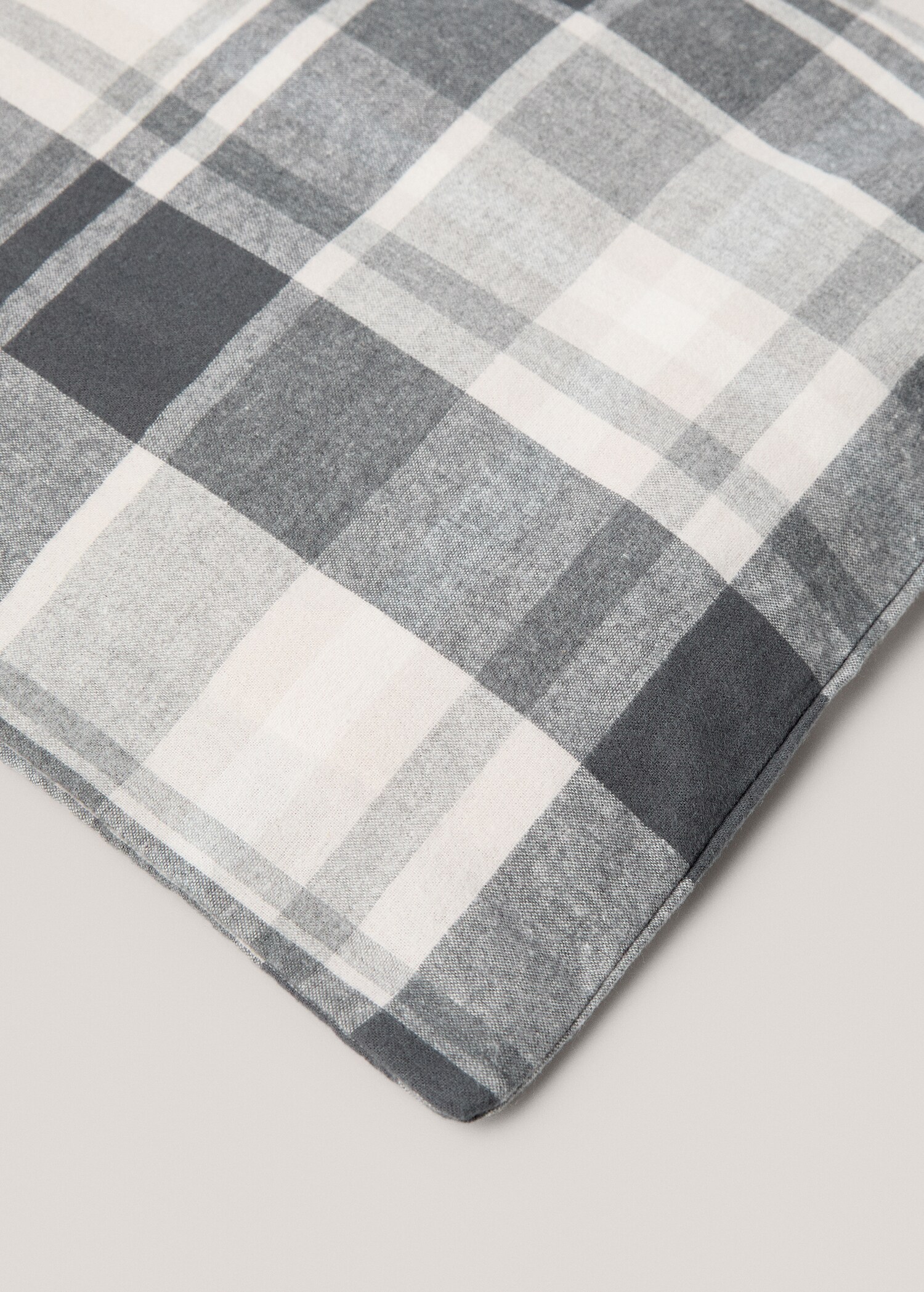 Cotton flannel check duvet cover for 150/160 cm bed - Details of the article 3
