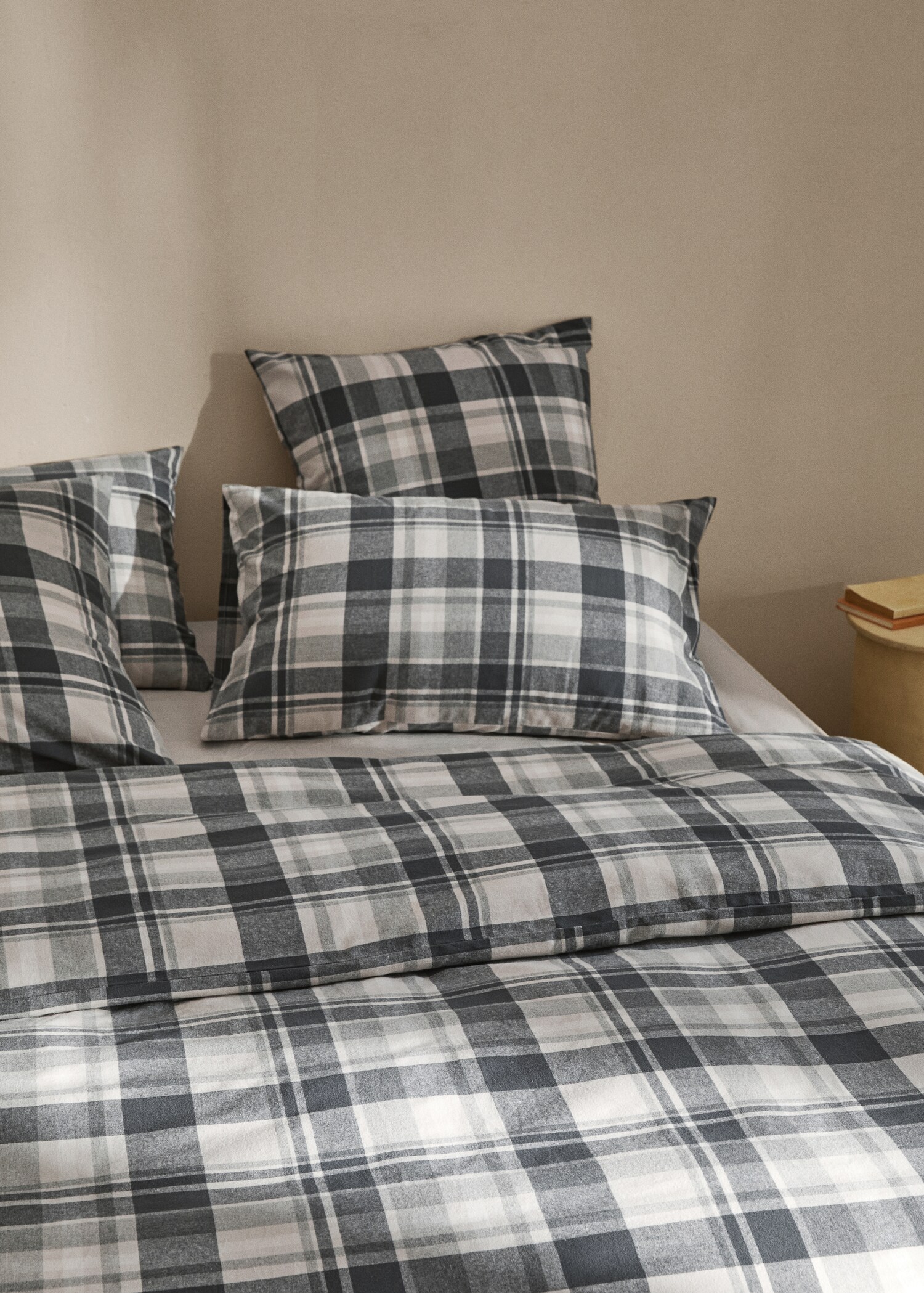 Cotton flannel check duvet cover for 150/160 cm bed - Details of the article 8