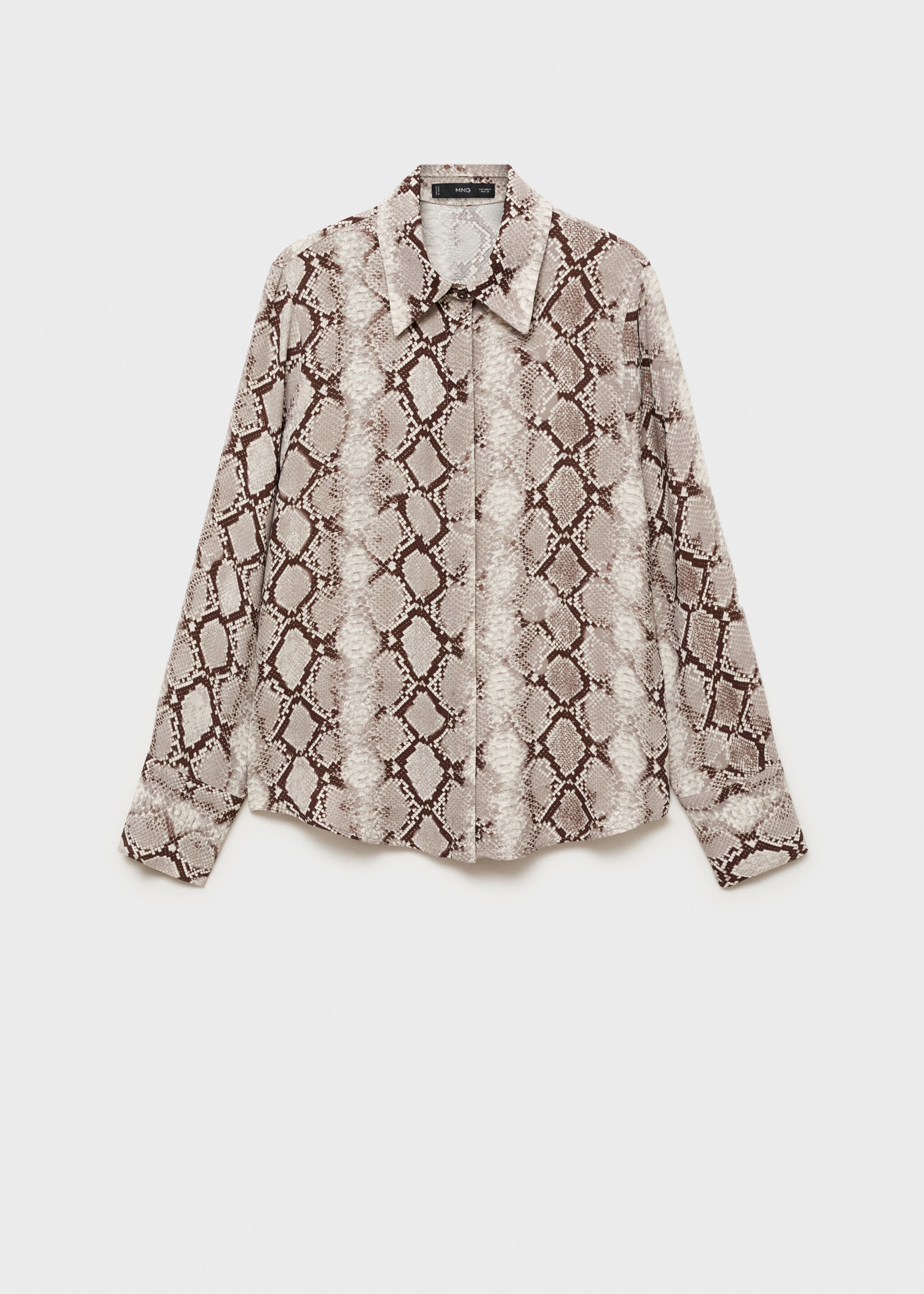 Chemise fluide à imprimé animal - Article sans modèle, Marron. Ref: 77037669-00.