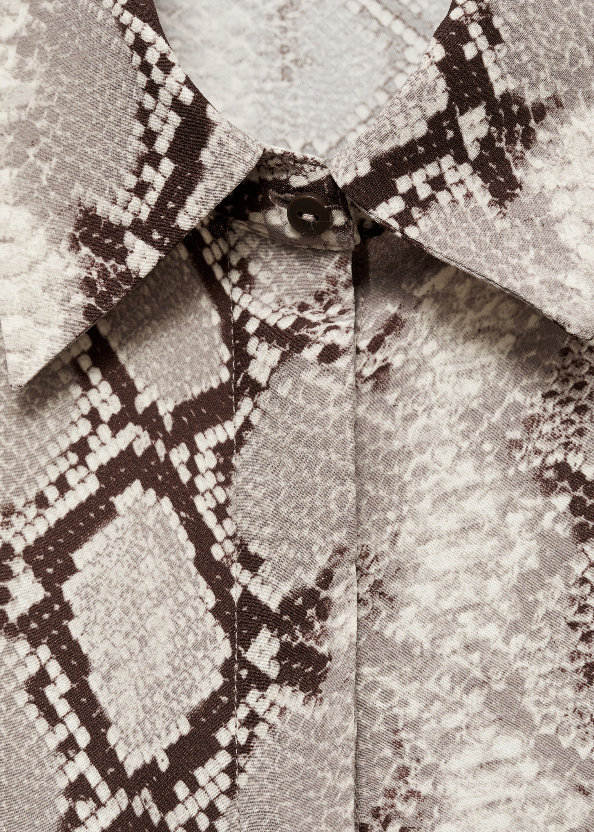 Chemise fluide à imprimé animal - Détail de l'article 8, Marron. Ref: 77037669-00.